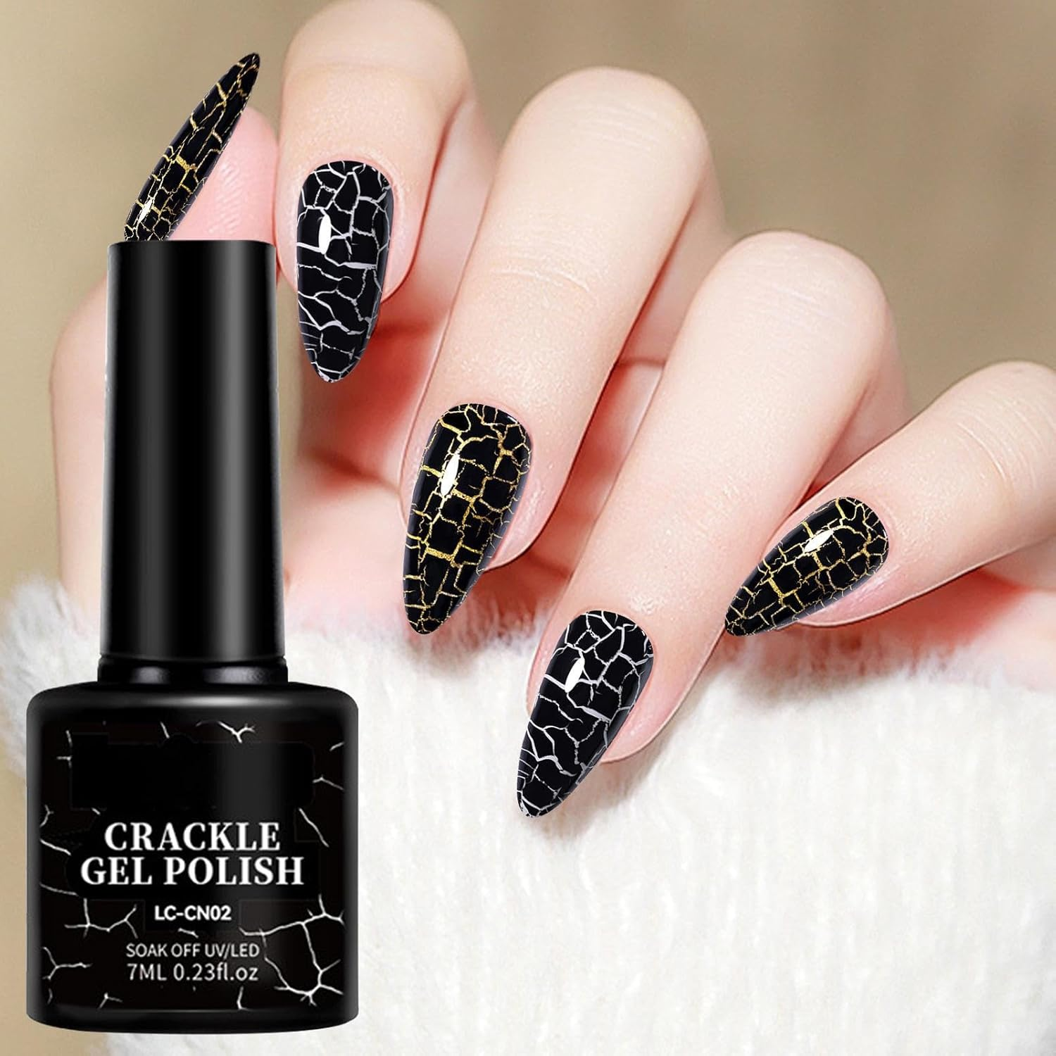 Blooming Gel Nail Polish - Cool Nail Polish | Crackle Gel Lacquer | 7Ml Women&rsquo;S Manicure Supplies, Clear Marble Nail Arts, Fingernail Decor for Salon, Home, Events, Watercolor Design for Prom - Cn02 image number 2