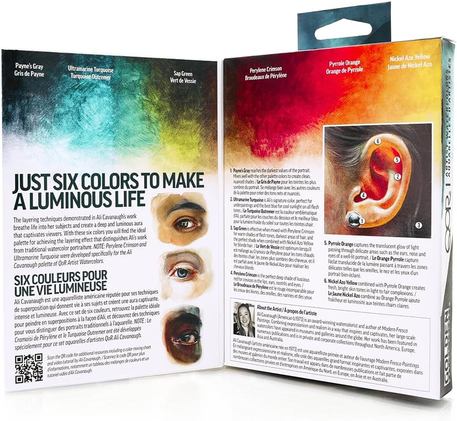 Qor Ali Cavanaugh Portrait Colors Set - 6 Colors (5 Ml Tubes)