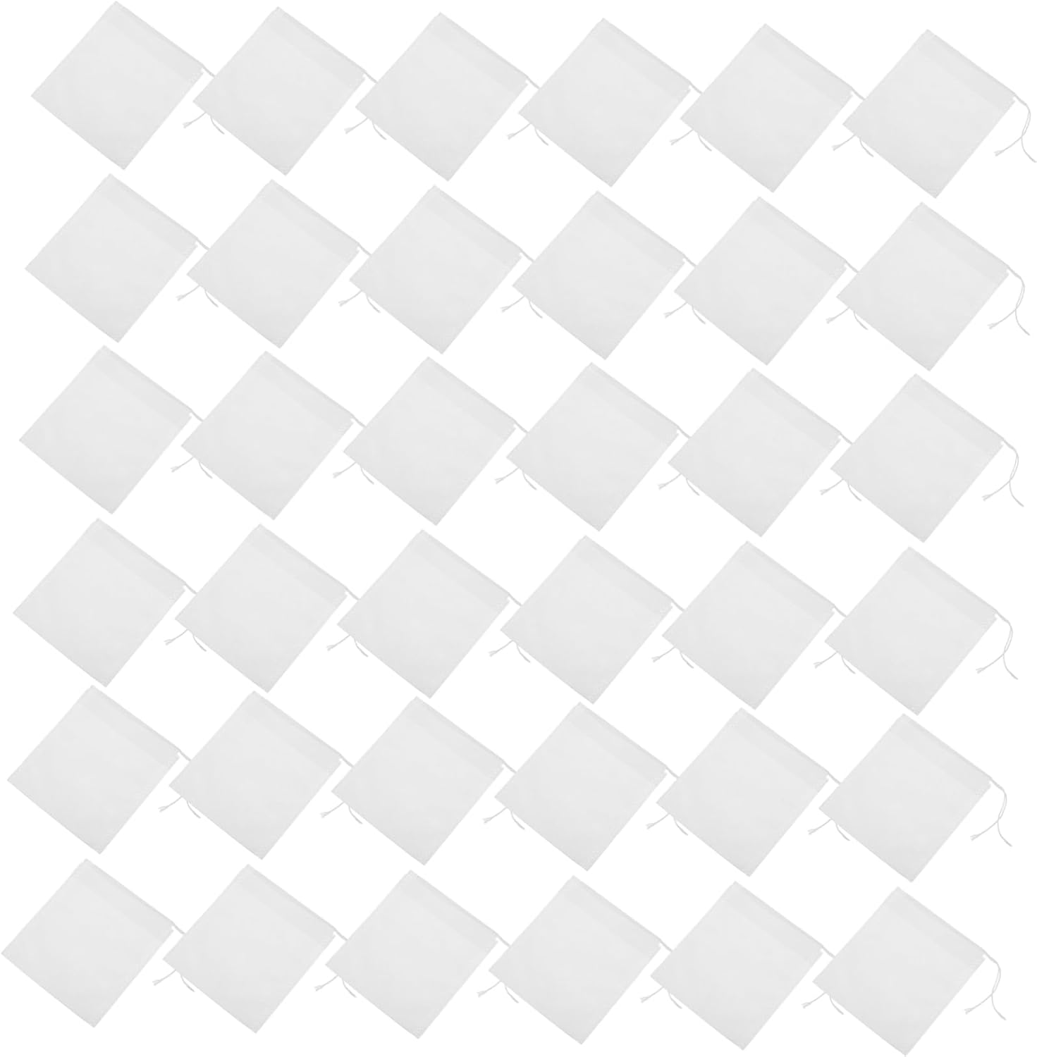 Healeved 100Pcs Reusable Tea Bath Bag Drawstring Infuser Loose Leaf Filter Pouches for Spa Bathing and Cooking