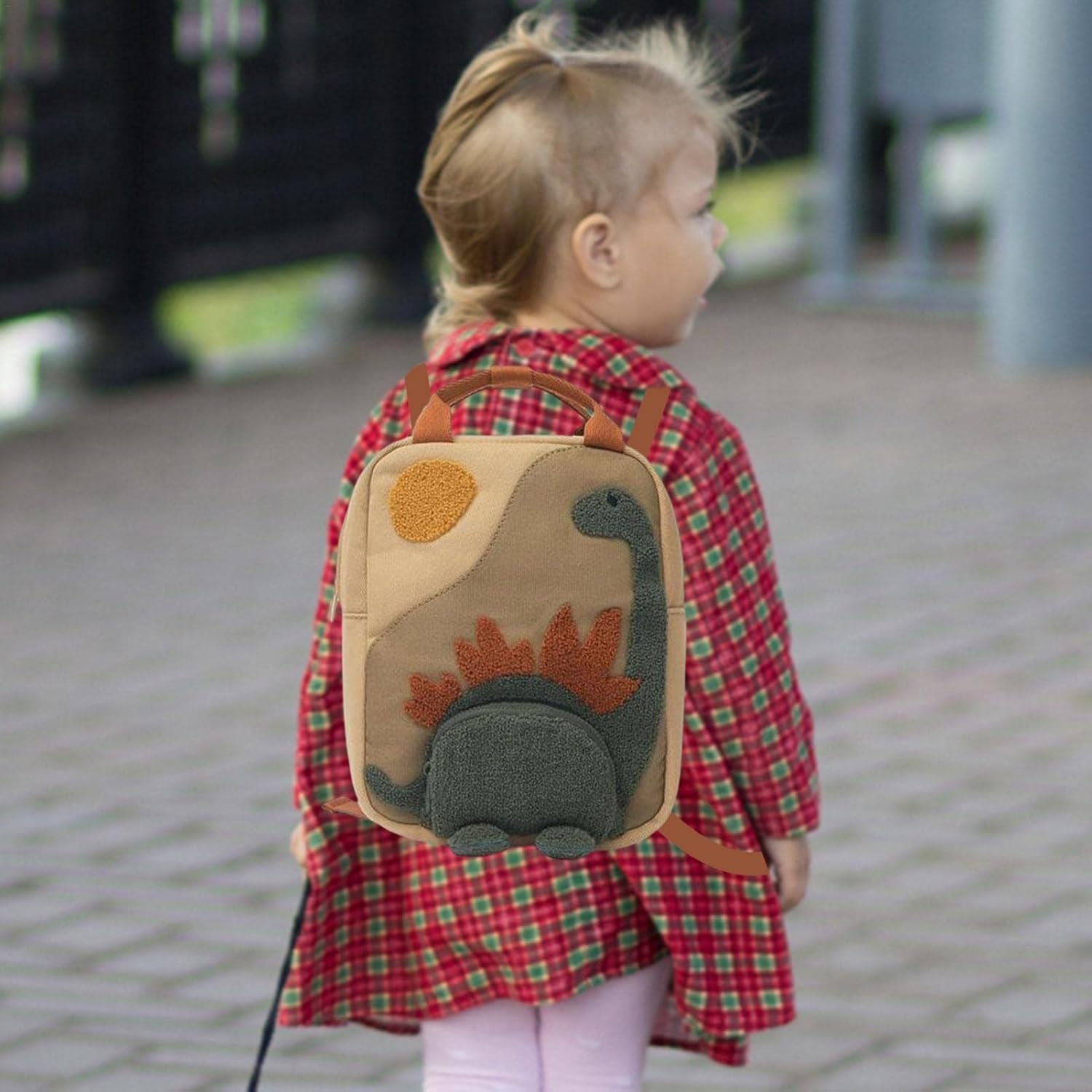 Cute Kids Backpack, Creative Cute Toddler Bag with Dinosaur Pattern, Adjustable Canvas Backpack Kids Generic image number 1