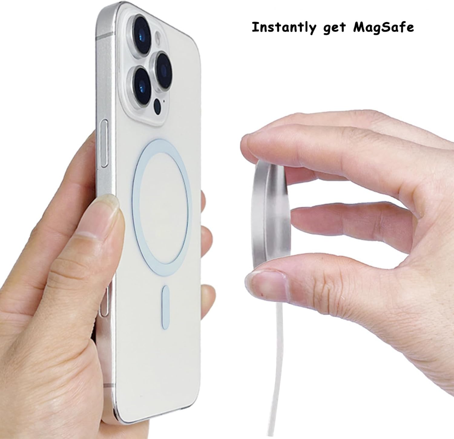 JANGJANG 6 Colors Universal Magnetic Adapter Ring, Compatible with Magsafe Accessories, Wireless Charging, Compatible with Iphone 16/15/14/13/12/11 (Mini, Pro, Max) and Samsung Galaxy S22/S21 FE Ultra image number 5