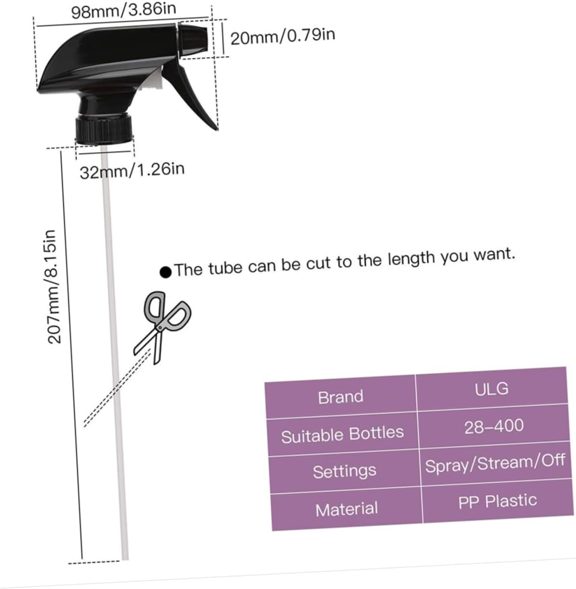 Adjustable 4Pcs Horticultural Watering Sprayer Nozzles 28-Thread Handheld Spray Gun Black, Garden Flower Nozzles Accessories for Indoor Outdoor Plant Watering image number 3