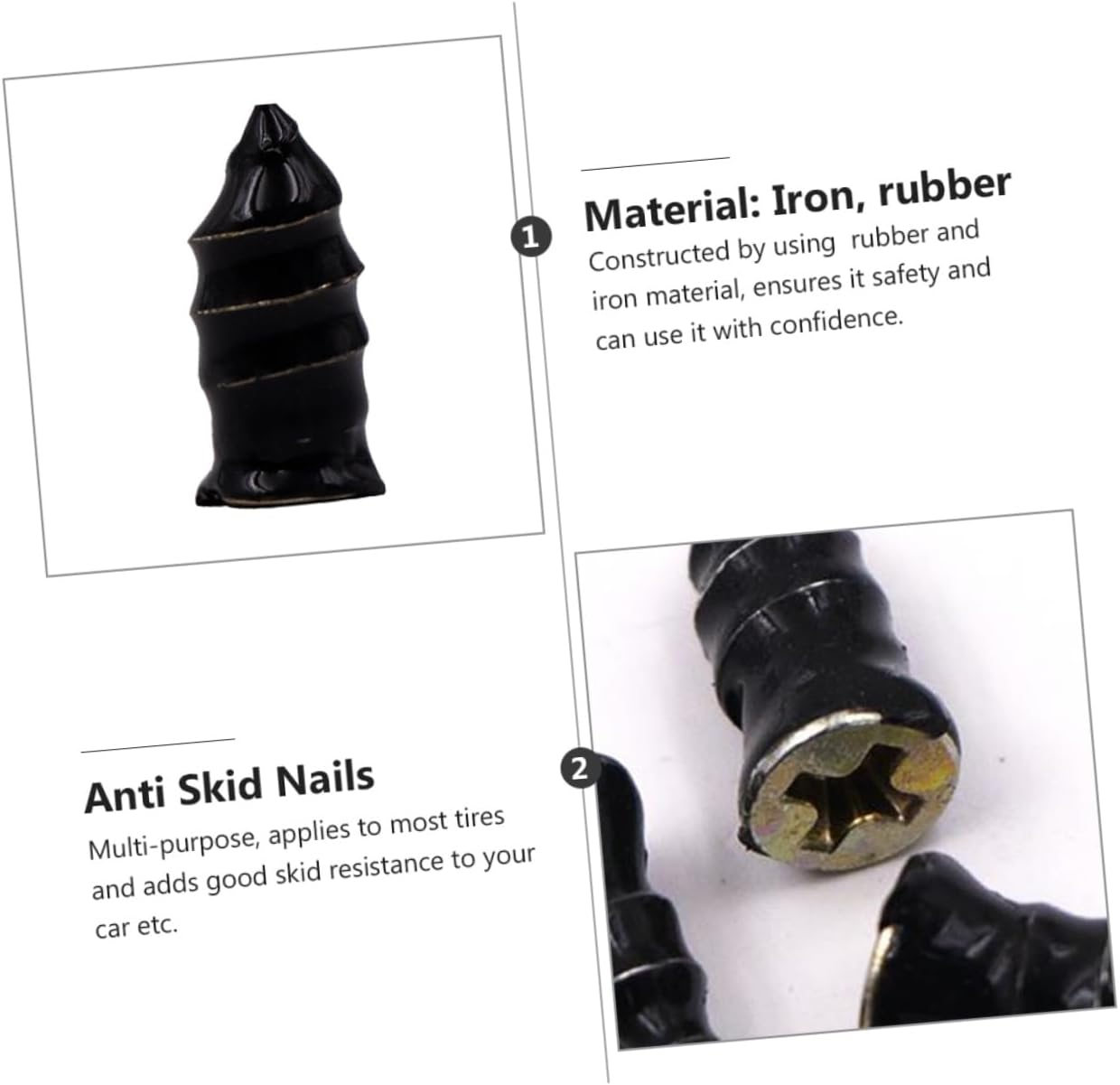 MUSISALY 20Pcs Tire Repairing Screw Nail Tire Rubber Nail Tyre Repair Kit Tyre Repair Car