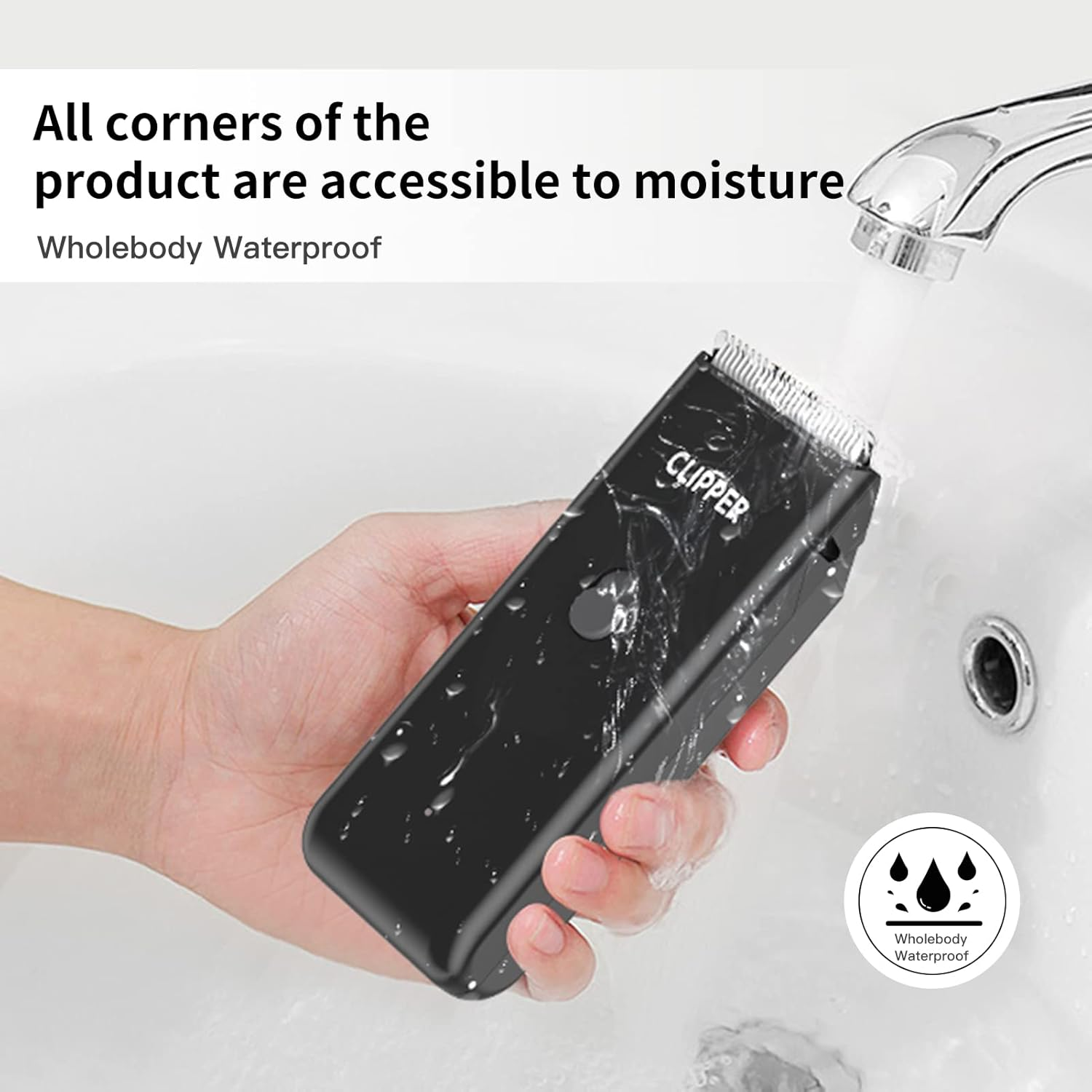 Founouly Professional Household Waterproof Low Noise Pet Hair Clippers Electric USB Rechargeable Painless Grooming Tools Hair Grooming Trimmer for Small Medium Dog Cat AP005 Black
