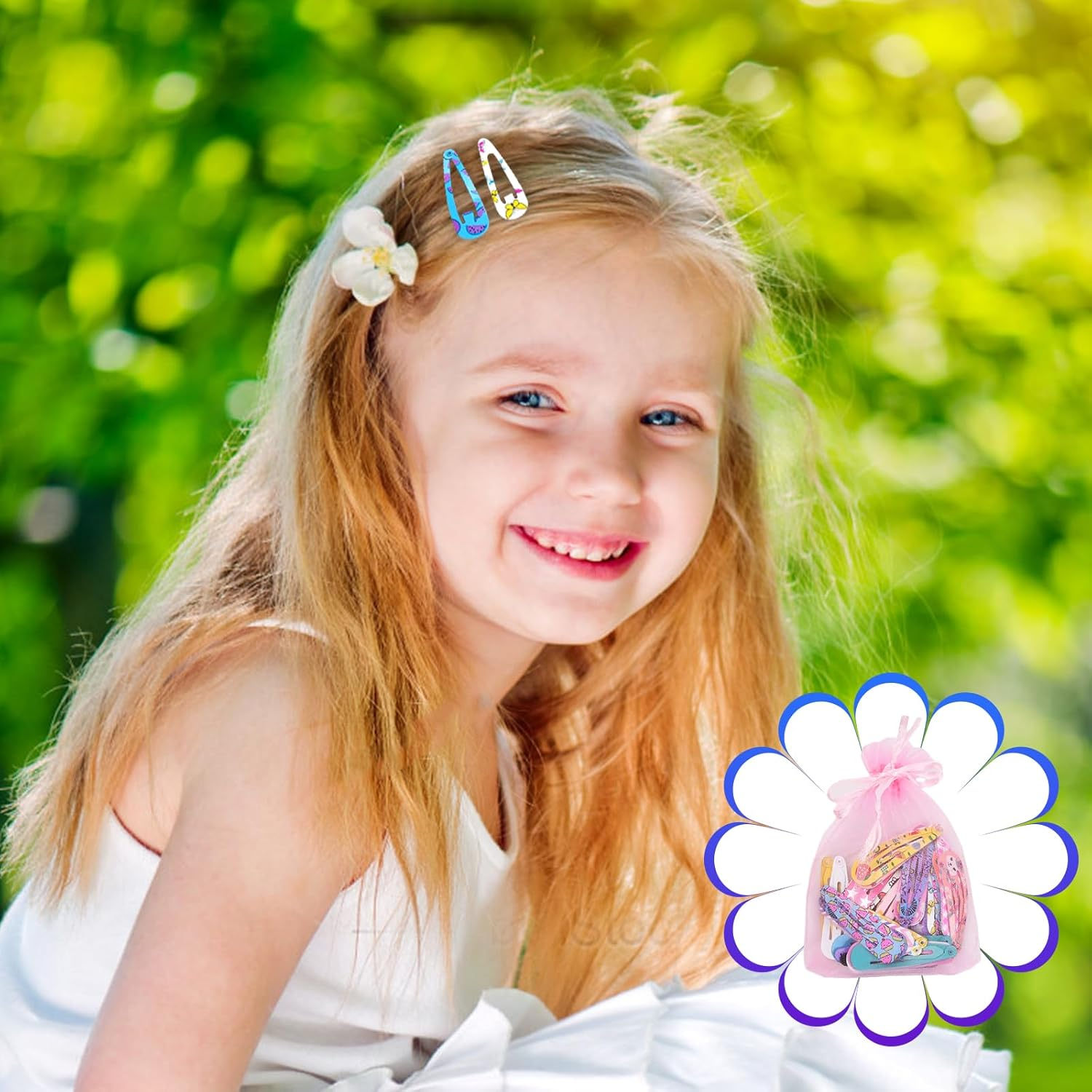 Girls Hair Clips, 40 Pcs Colorful Small Hair Barrettes, Multiple Style Printed Hair Clips, Cute Candy Color Barrettes, 2 Inch Cartoon Little Hairpin for Toddlers Kids Girls image number 4