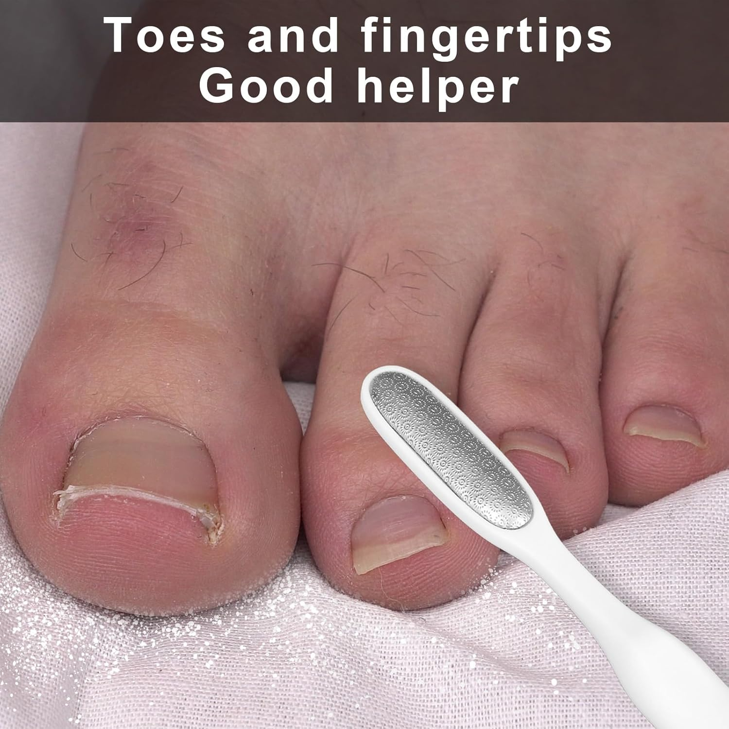 2Pcs Mini Foot Exfoliators, Alloy Toe Callus Remover Tool for Precise Pedicure Toe Gaps and Sensitive Areas Reusable Foot Care Tools image number 1