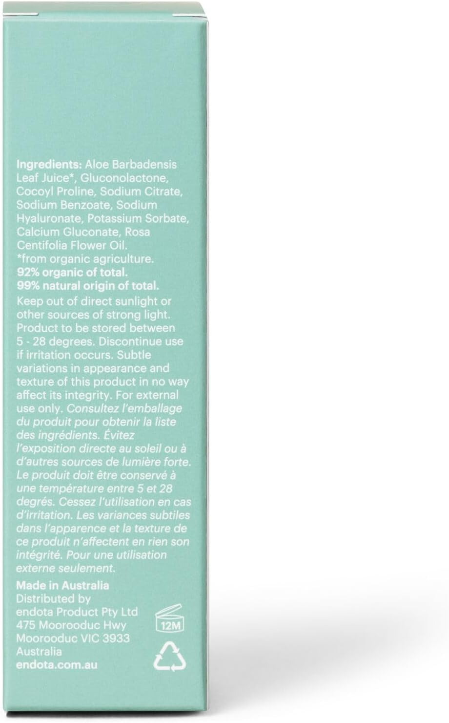 Endota Organics Hydrate Me Mist with Hyaluronic Acid 50 Ml, a Rose-Infused Facial Mist to Boost Your Skin and Your Spirits. image number 3