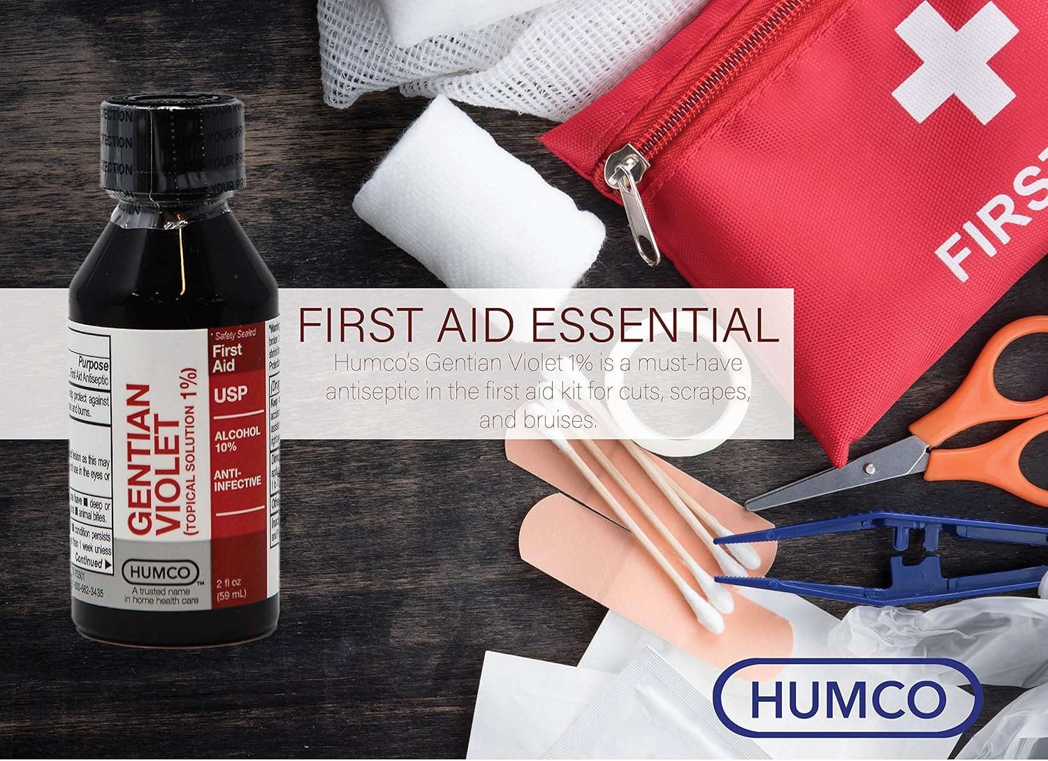 Humco Gentian Violet Topical Solution 1% USP 60Ml image number 1