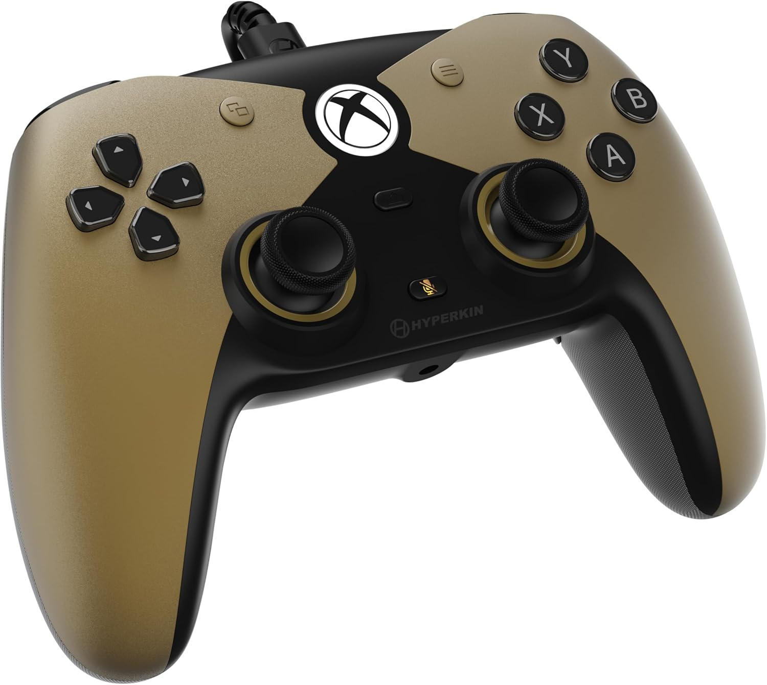 'Hyperkin Competitor Wired Controller - Officially Licensed Controller for Use with Xbox Series X|S, Xbox One, Windows 10|11, PC, Video Game Controller with Hall Effect Sticks, 3.5MM. (Gold)' image number 1