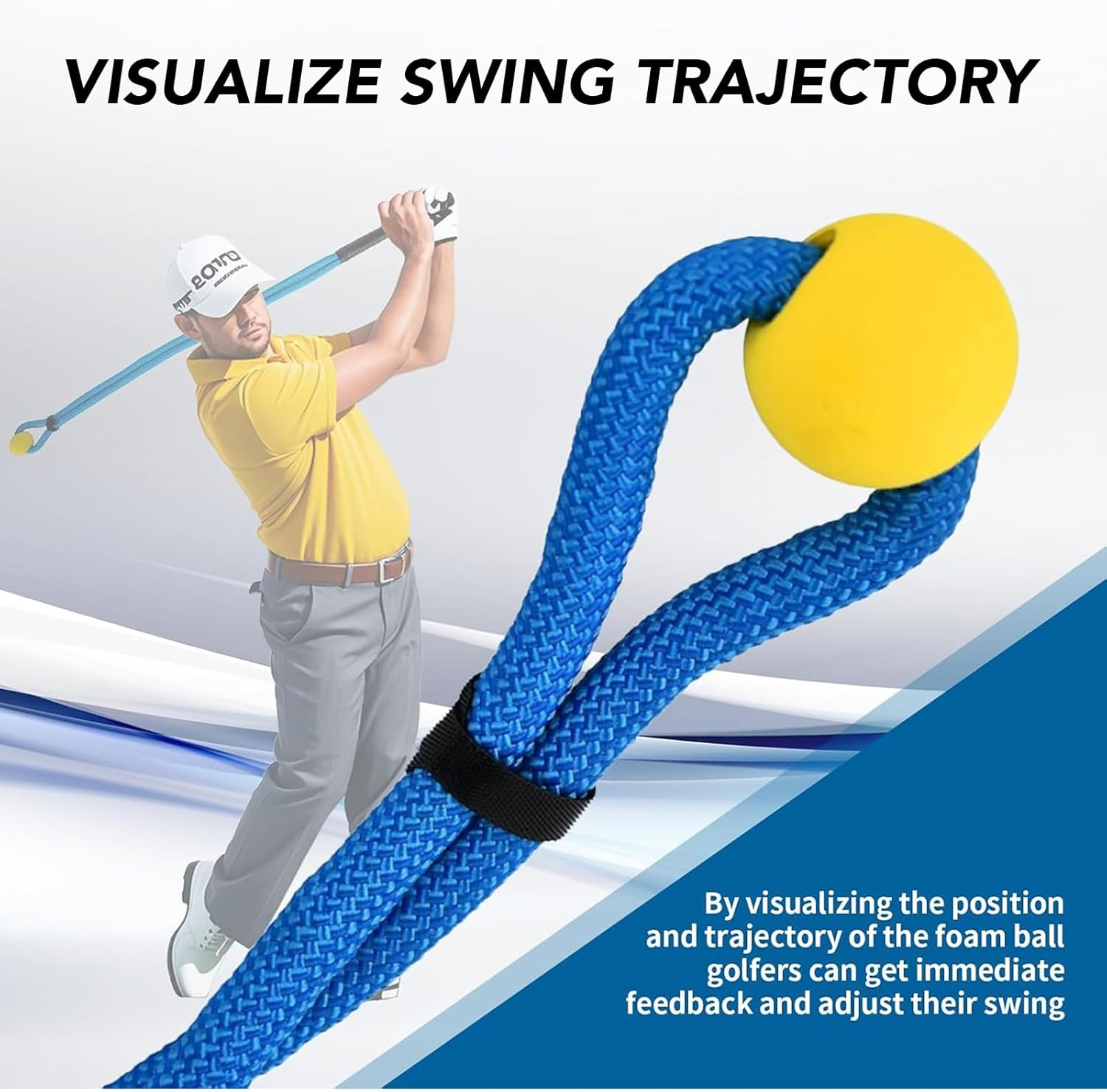 Golf Swing Trainer, Golf Swing Training Aid Rope Golf Swing Training Aid to Improve Swing Speed ​​Lag Rhythm Armband for Golf Beginners image number 4