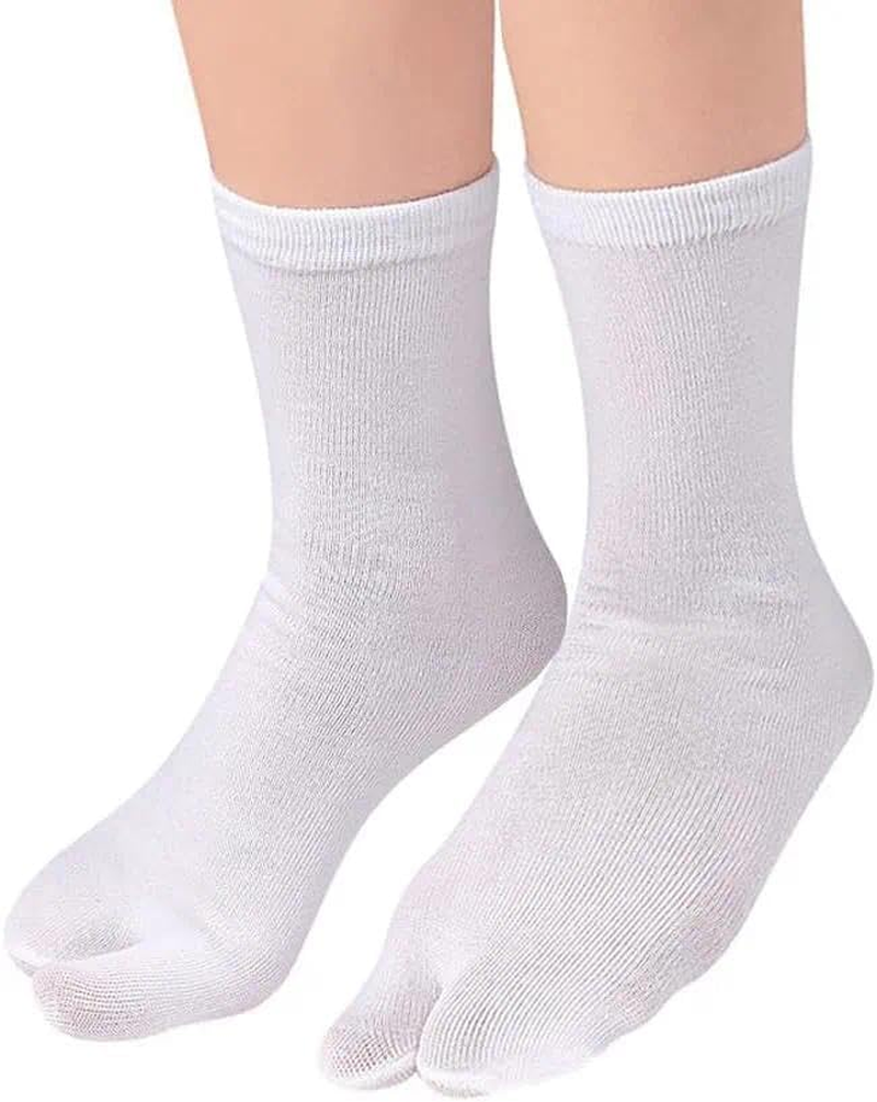 Tabi Sock & Toe Sock, Split Toe Sock, Flip Flop Sock, Compatible with Flip Flops and Suitable for Sports Shoes, Boots, Leather Shoes, Sandals, 6 Pairs, Mixed Colours (Black/White/Light Grey), Ermaoo image number 4