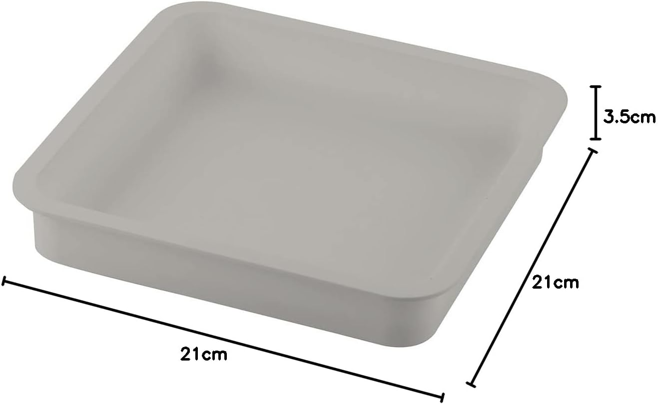 Silikomart Quadro Silicone Mould Non-Stick Coating Pack of 1 Cake Mould 210 X 210 Mm Height 35 Mm Volume 1400 Ml Made in Italy image number 2