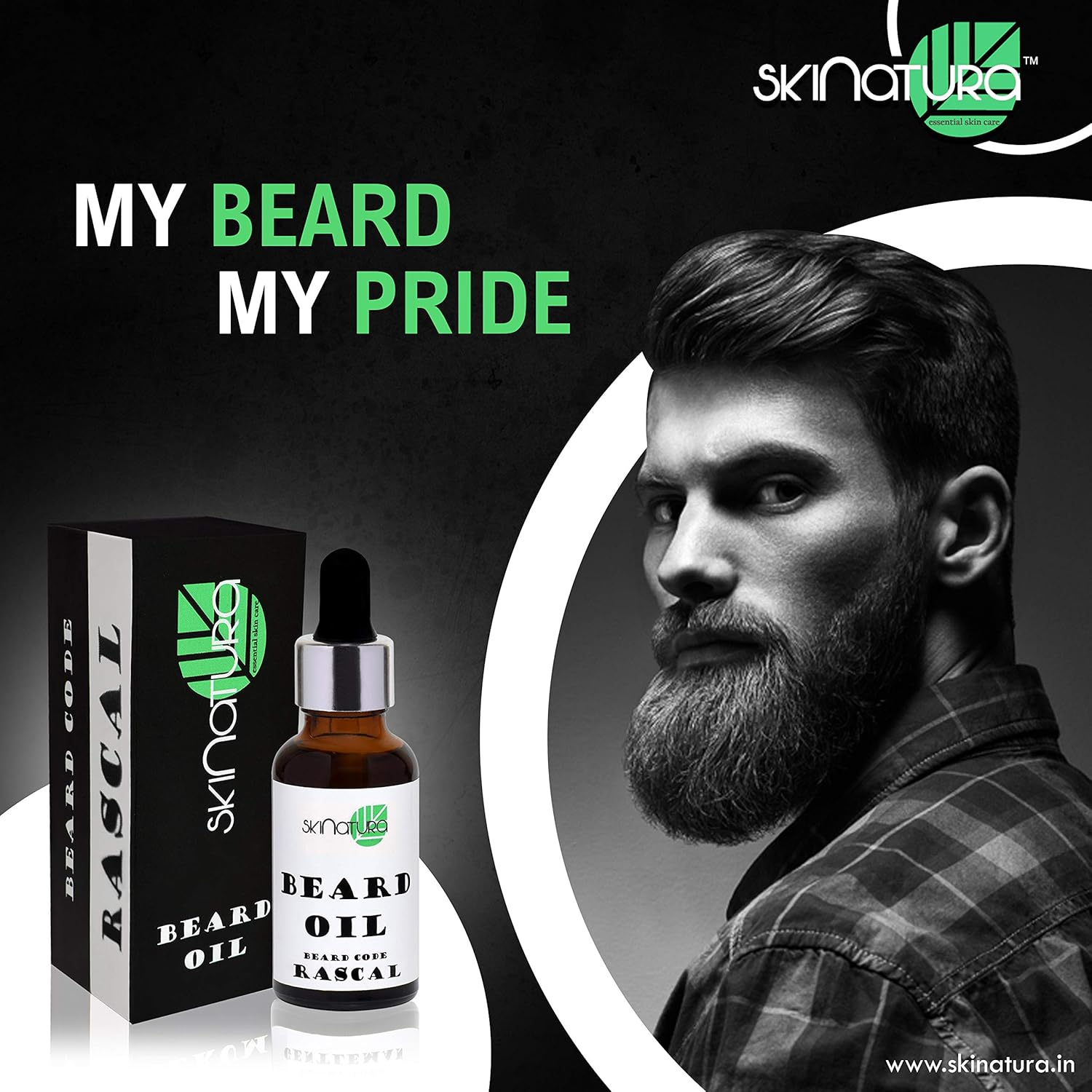 Skinatura Beard Growth Oil [Code: Rascal] for Men | for Faster Growth of Healthy Nourishes & Softness Beard (Pack of 3) (30Ml Each) Combo image number 3