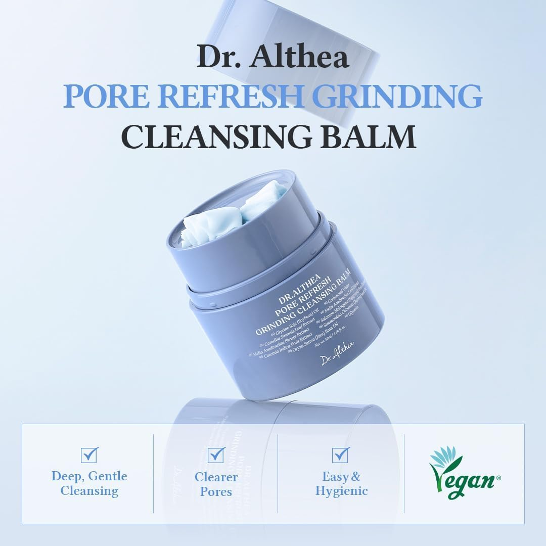Dr.Althea Pore Refresh Grinding Cleansing Balm | Pore Cleanser with Green Tea Extract | Hygenic One-Step Makeup Cleansing Cream | for All Skin Types | Korean Vegan Skin Care | 1.69 Fl Oz image number 3