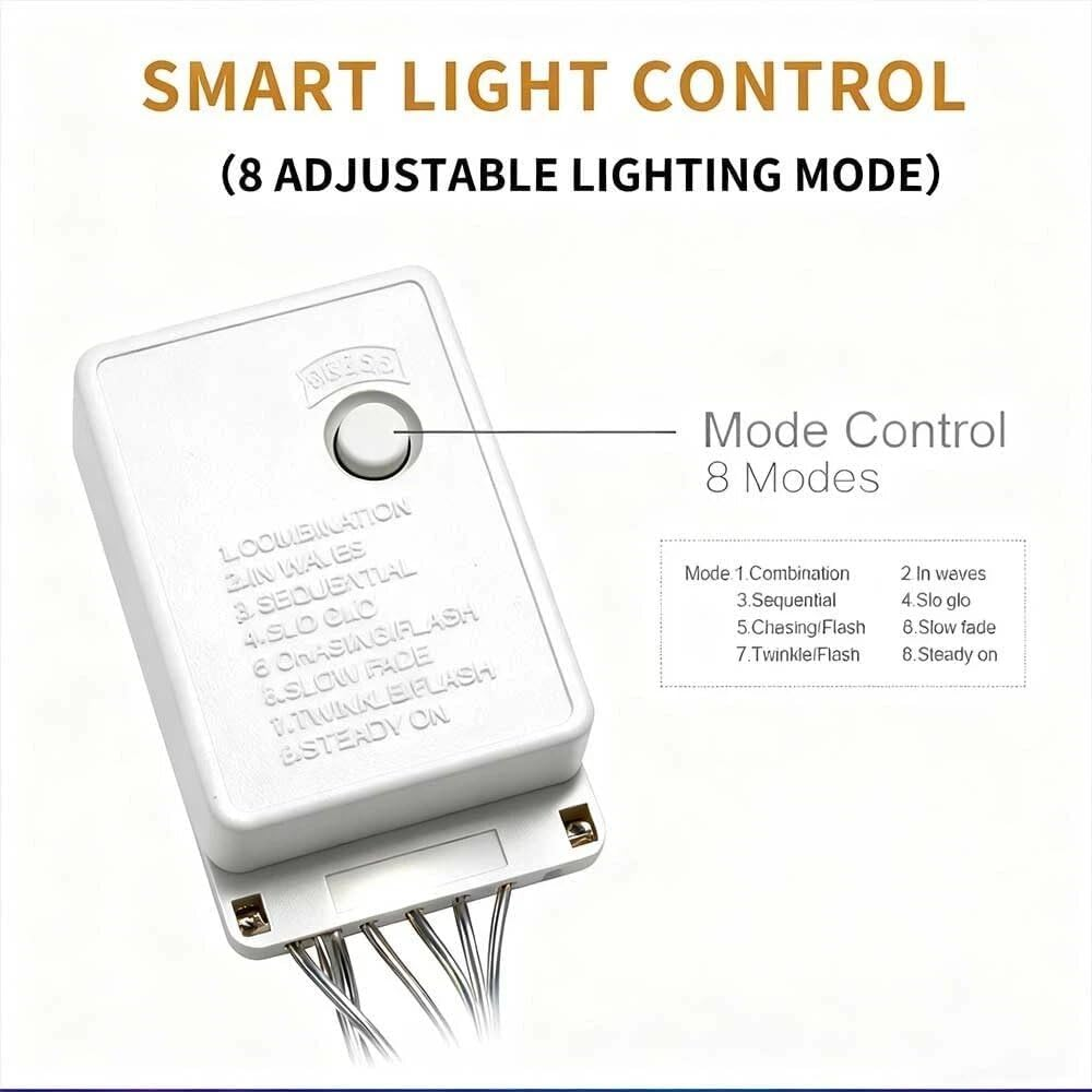 Christmas Window Lights, 3M Christmas Decorations Indoor Lights with Christmas Tree Bell Reindeer Star, Hanging Decors Lights for Party Home Window(Multicolor) image number 4