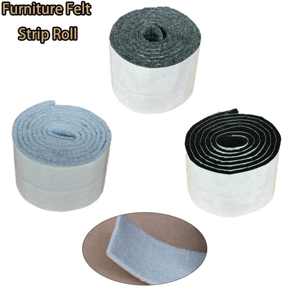 Tophomer 1M X 10Cm X 3Mm Felt Furniture Pads, Black, Rectangular, Felt Material, Self-Adhesive, for Sofa, Chair, Desk, Wood, Tile, Vinyl image number 5