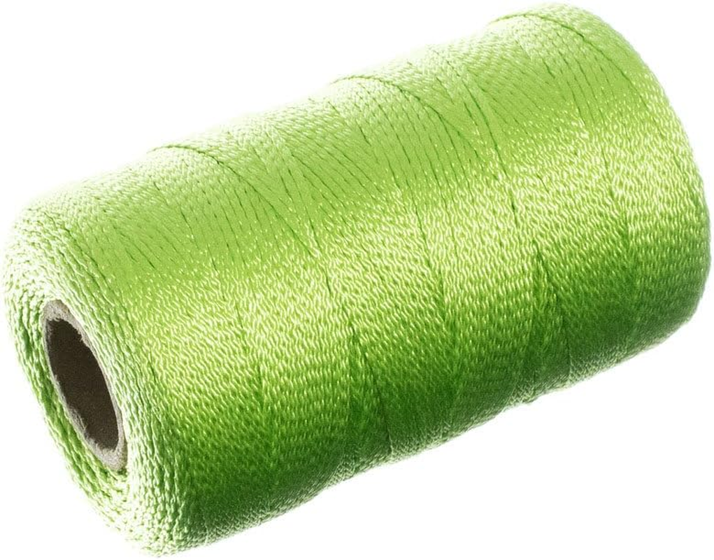 Paracord Planet Braided Nylon Mason Line - Moisture, Oil, Acid, Rot Resistant - Twine String for Marine, Masonry, Crafting, Gardening Uses 250 Feet Yellow