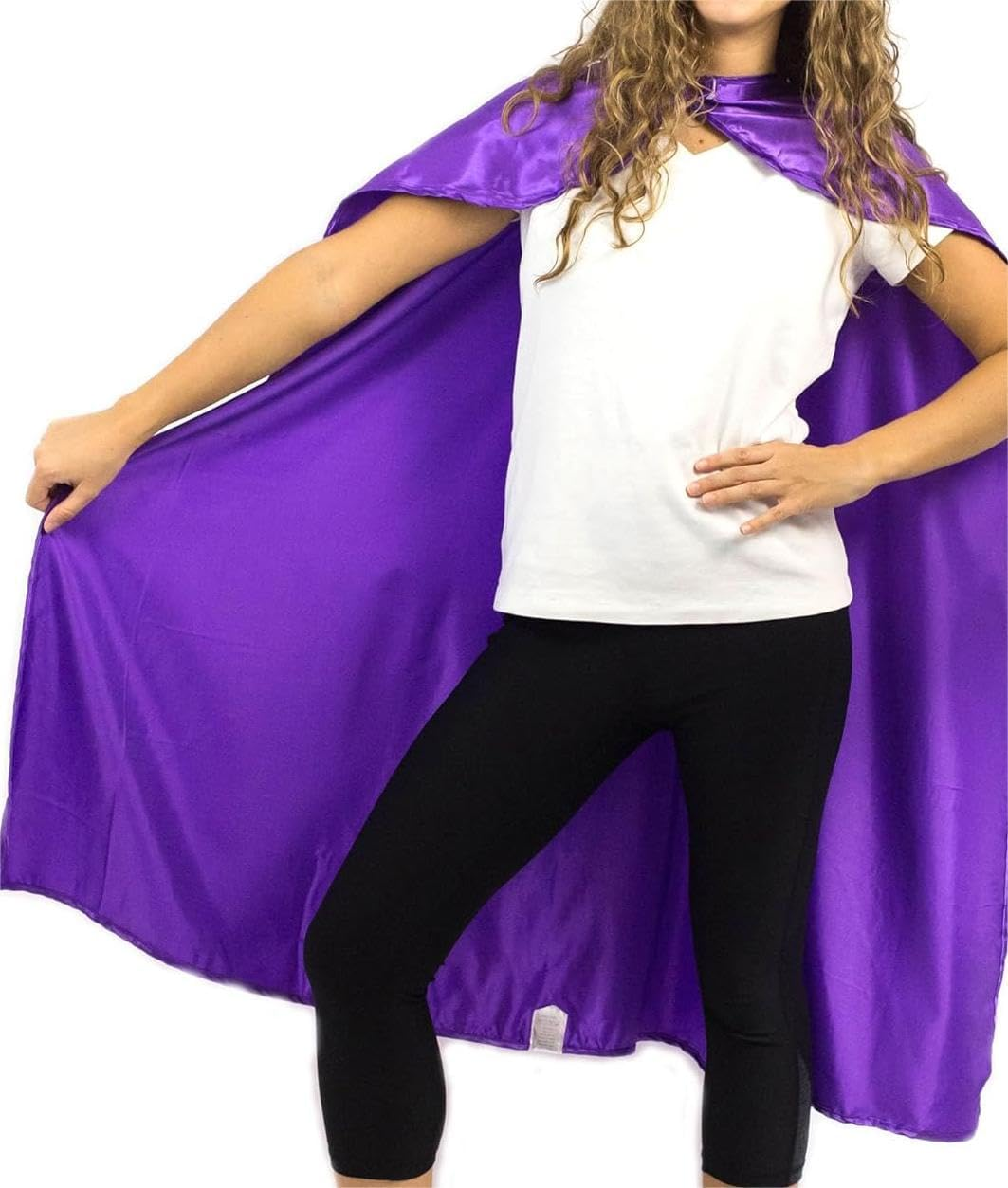 Acemedia Women'S Polyester Satin Superhero Cape 38" LX48 W Purple image number 1
