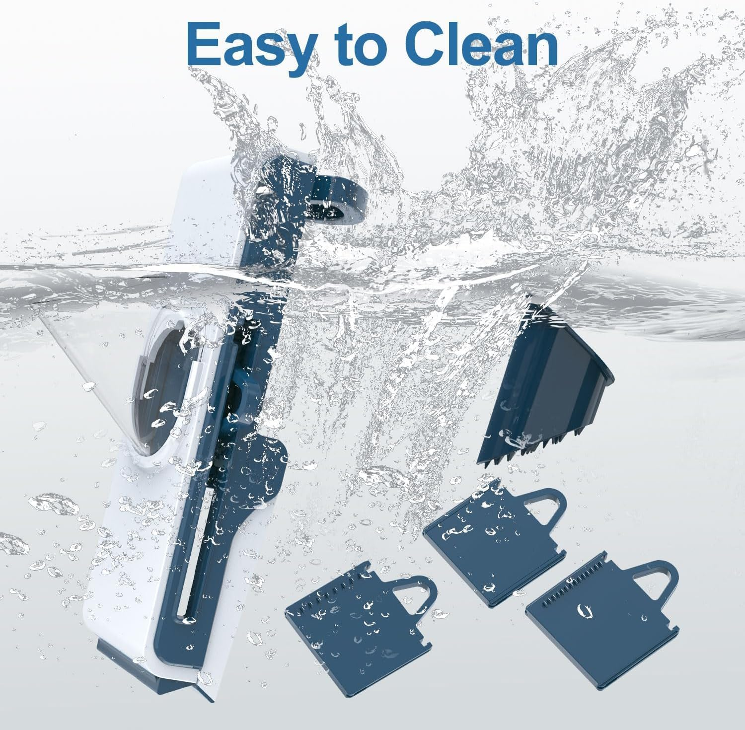 Safe Mandoline Slicer - Potato Slicer, Adjustable Vegetable Food Slicer Chopper, French Fry Cutter, Julienne Slicer, Professional 3 in 1 Chopping Artifact for Kitchen Chef Meal Prep image number 5