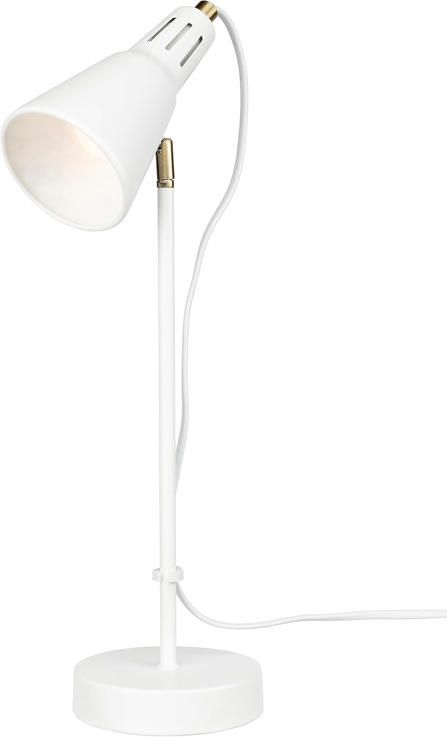 Brilliant Hollis 40W Metal Table Lamp, White