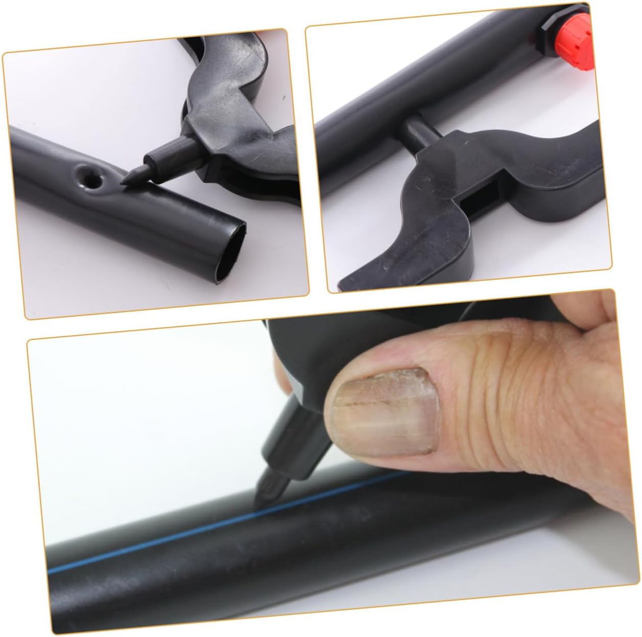 MERRYHAPY 8Pcs Drip Irrigation Hole Puncher Set for Gardening Tubes, Plastic Hose Hole Punch Tools with Mini and Bullhead Punchers, Irrigation Tube Fitting Accessories for Automatic Drip Systems image number 4