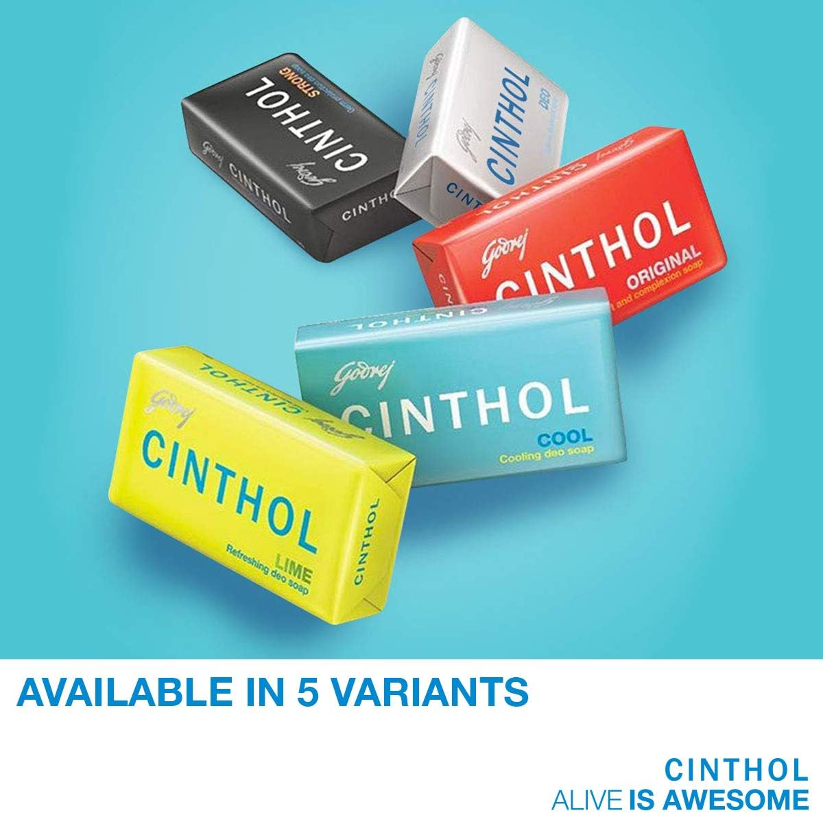 Cinthol Bath Cool Soap, 100G (Pack of 5)