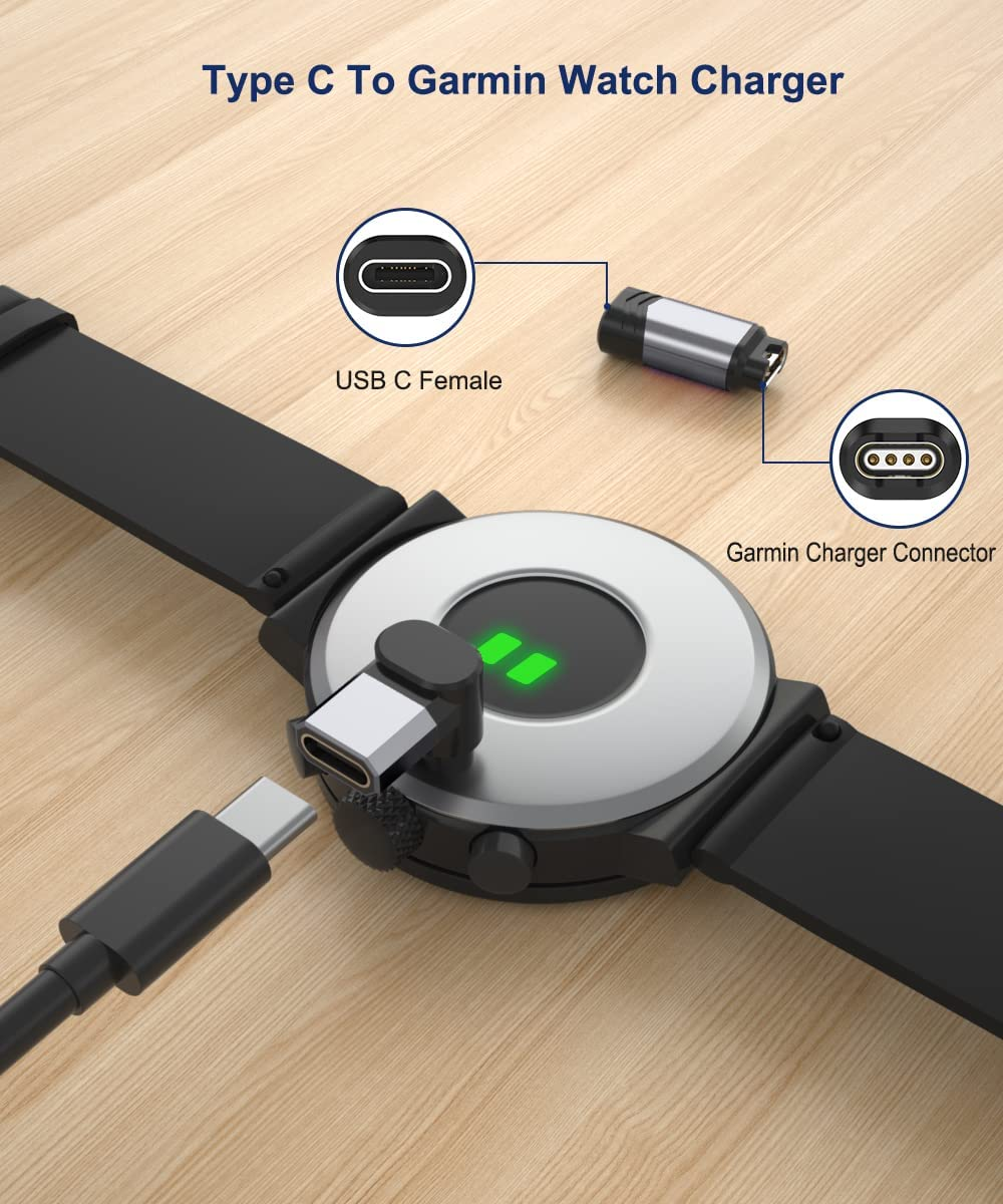 Itramax USB C Charger Adapter for Garmin Watch 4Pack,Type C Charging Cable Converter for Garmin Fenix 8 7 7S 7X 6 E Pro Solar,Forerunner 970 570 965 265 955 165,Instinct,Venu 3S,Vivoactive,Epix,Tactix image number 5