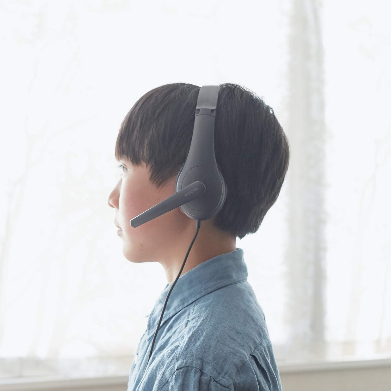 ELECOM Kids Headphones Tangle-Free 3.5Mm Jack Wired Cord On-Ear Headset for Children/Teens/Boys/Girls Compatible with Smartphones/Playstation/Pc/Tablet (HS-KD01TBK) - Blue image number 4