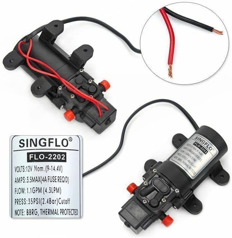 12V Water Pump 4.3Lpm Self-Priming Caravan Camping Boat FAST POST image number 3