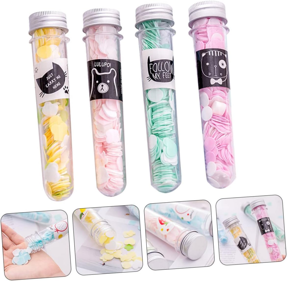 GRIRIW Travel Soap Paper Sheets 4Pcs Disposable Soap Flakes for Hand Washing Portable Bath Sheets for Outdoor Travel and Camping image number 4