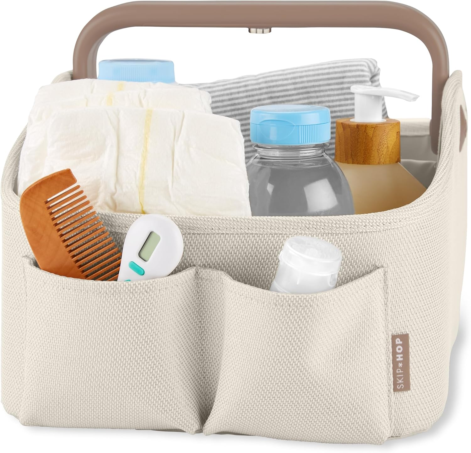 Skip Hop Nursery Style Light up Diaper Caddy, Oat image number 1