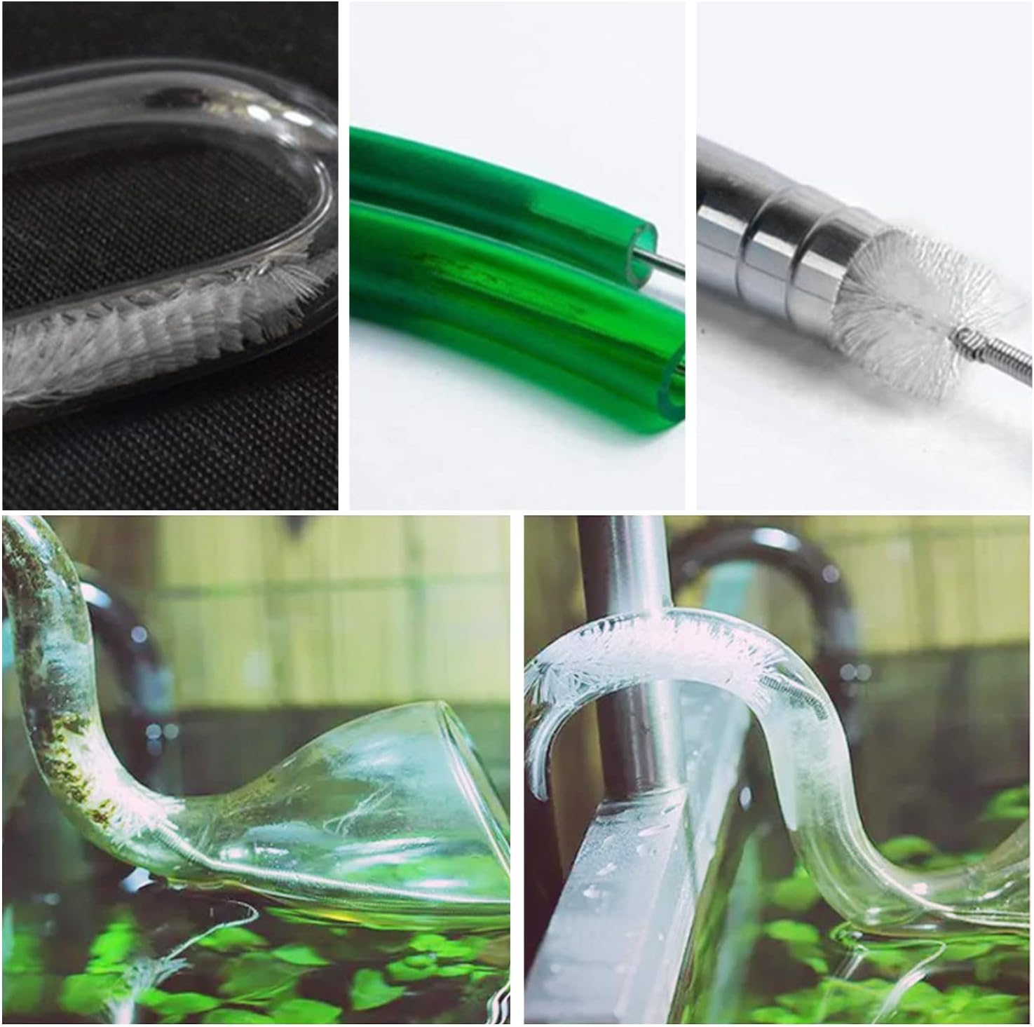 BOROLA 59 Inch Tube Cleaning Long Brush，1.5M Nylon Drainage Spring Portable Straw Brush, for Cleaning Feeding Tubes and Conduit (White) image number 2