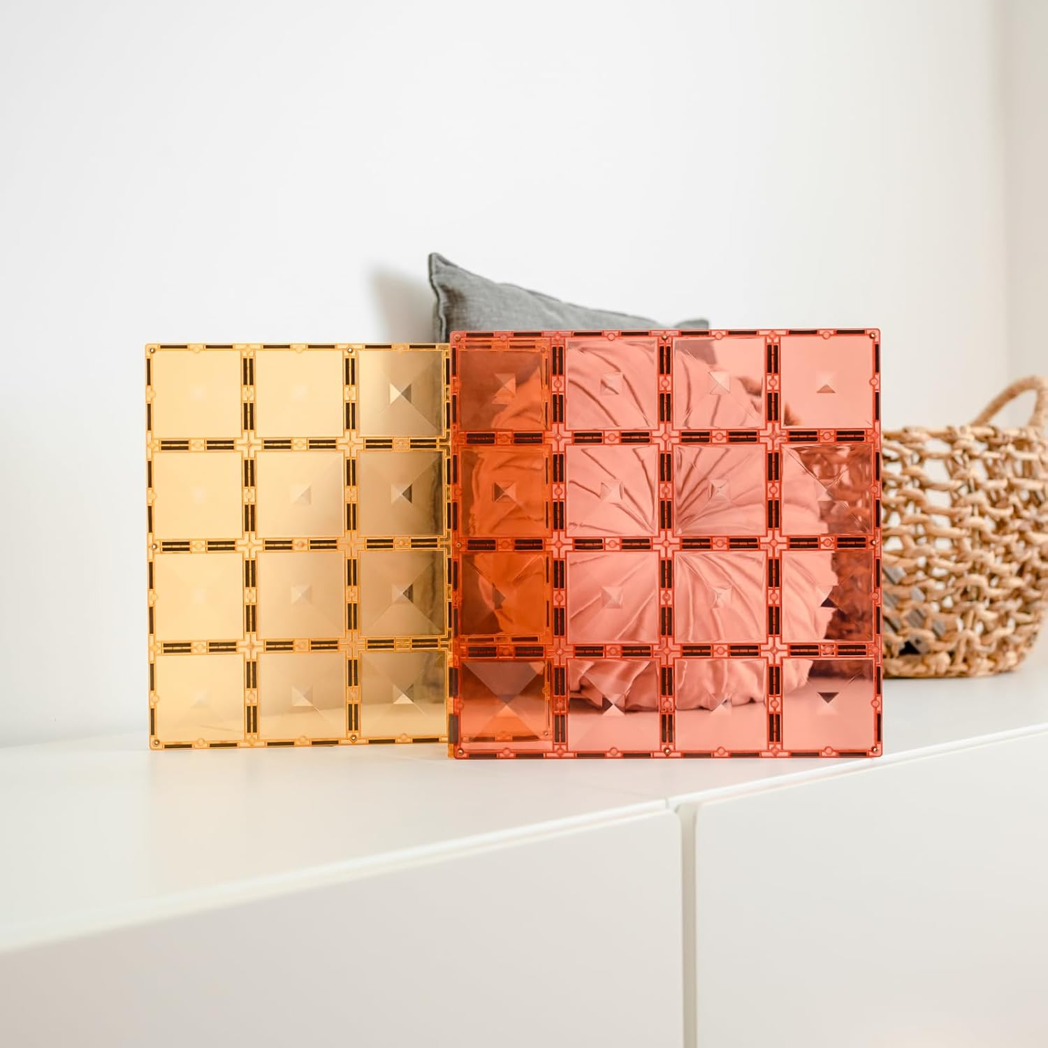 CONNETIX Pastel Base Plate Pack, Lemon & Peach, 2 Pieces image number 5