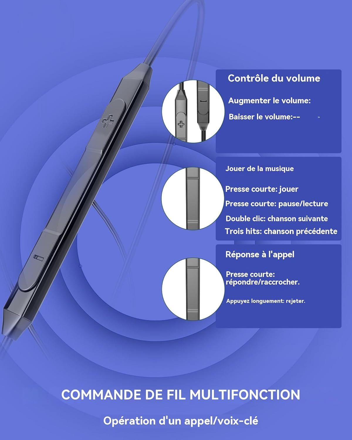 HOYULLI Wired Earphones USB C Jack 2 Pack Black In-Ear Gaming Music 16 Hours Compatible with Samsung S23 S24 Type C image number 3