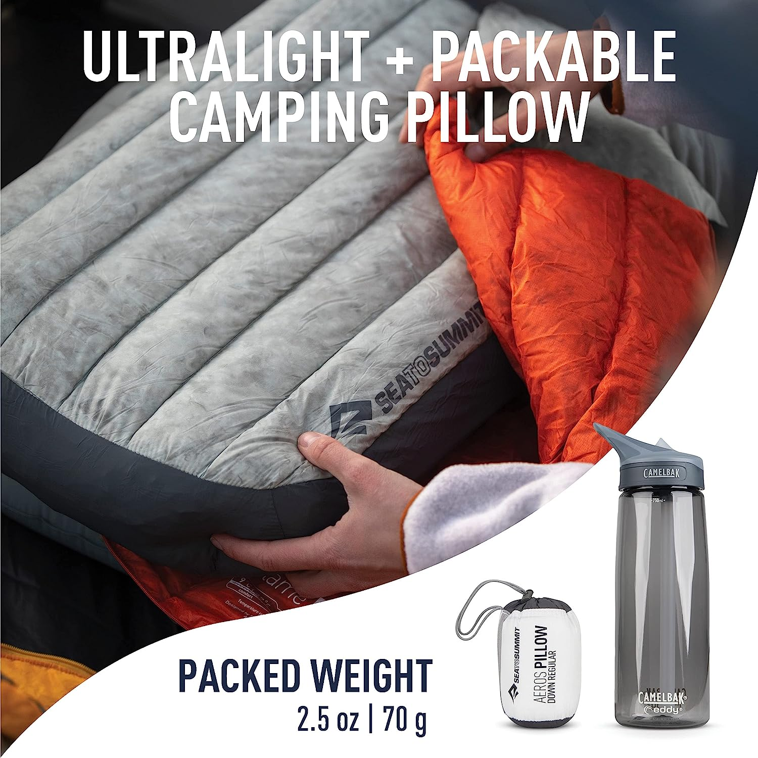 Sea to Summit Aeros down Pillow, Grey, Regular image number 5