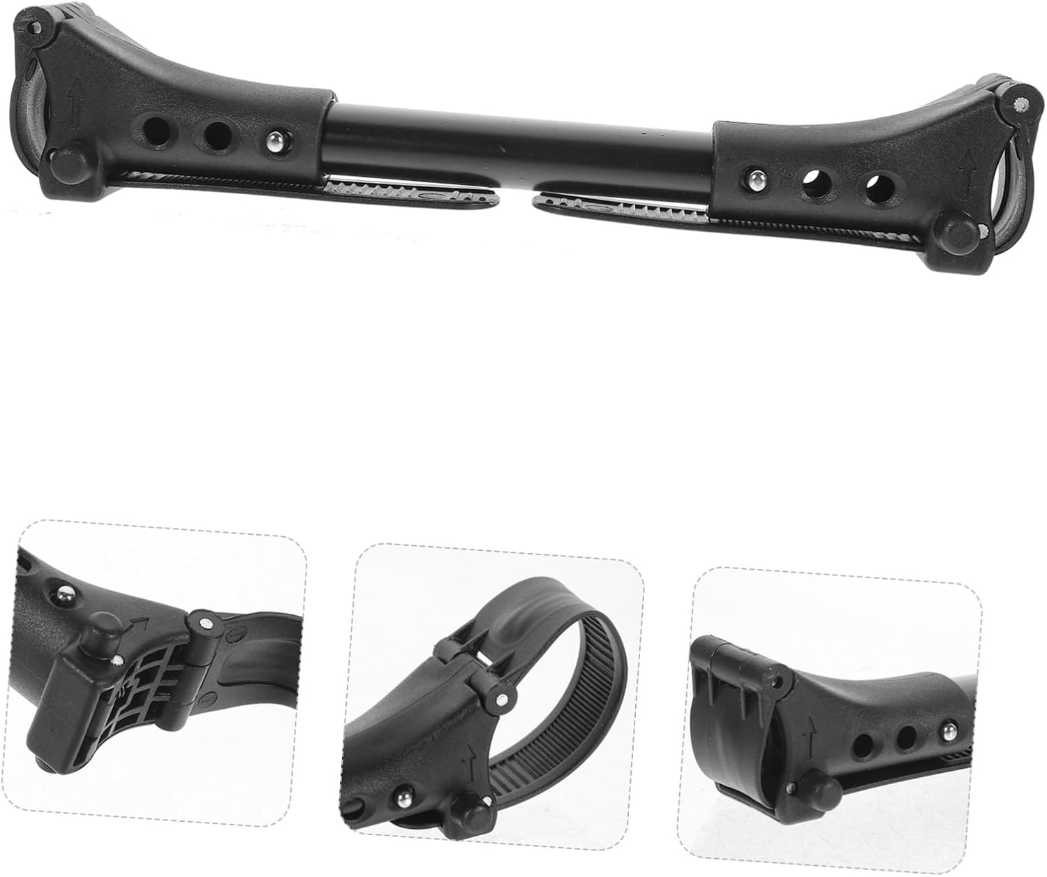 NUOBESTY 3Pcs Adjustable Twin Baby Stroller Connectors, Universal Aluminium Connectors for Strollers, Black image number 4