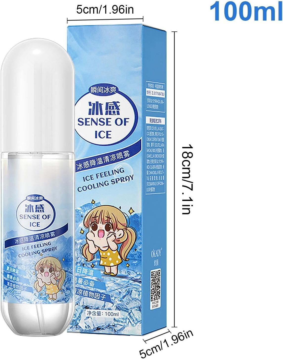 Cooling Mist Spray - Rapid Cooling Mintt Fragrance | Hydrolate Body and Face Cooling Mist | Soothing Calming Cooling Agent | Cooling Spray for Skin & Stress Relief Exercise Home Gym Use image number 5