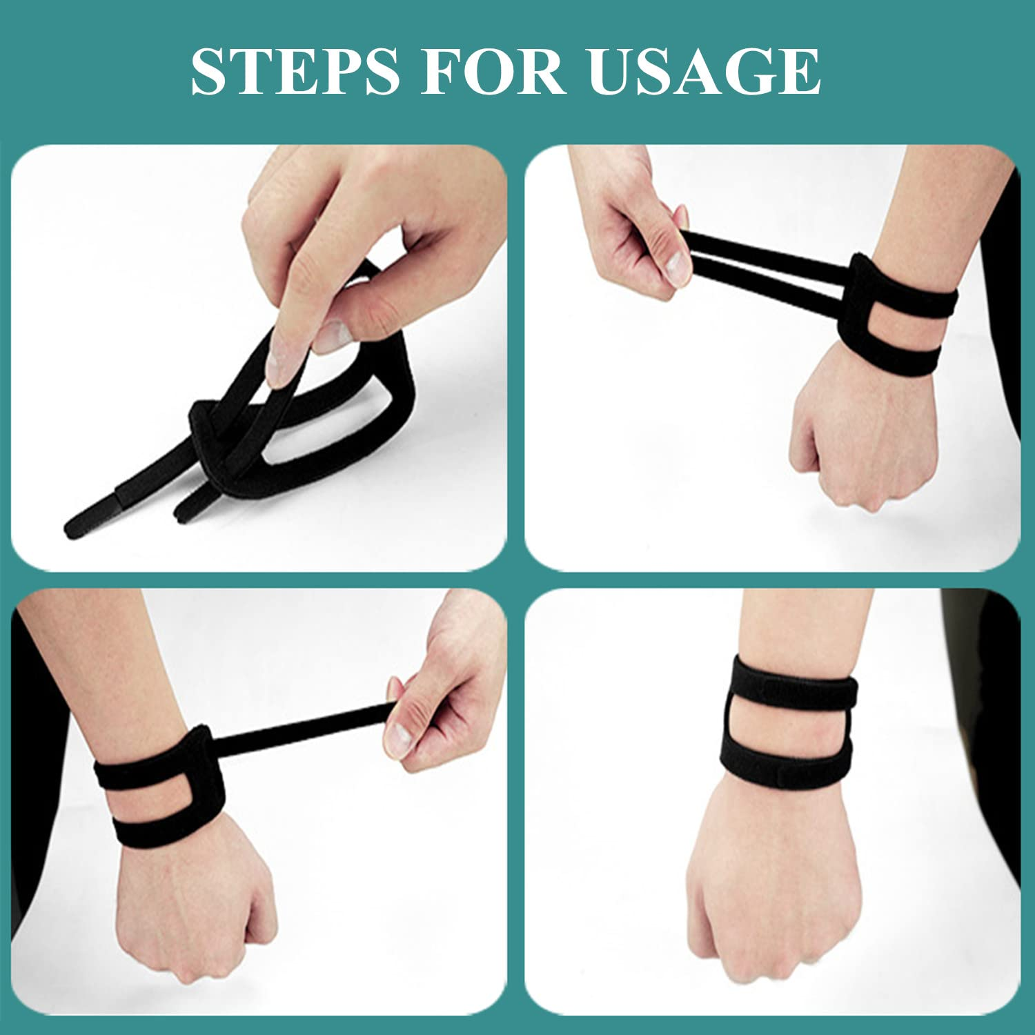 2 Pcs TFCC Wrist Brace, Left and Right Wrists for Weight Bearing Strain Sport Wrist Pain Relief, Adjustable Wrist for TFCC Tear, Ulnar Sided Wrist Pain, One Size Fits Most (Grey) - Grey image number 5