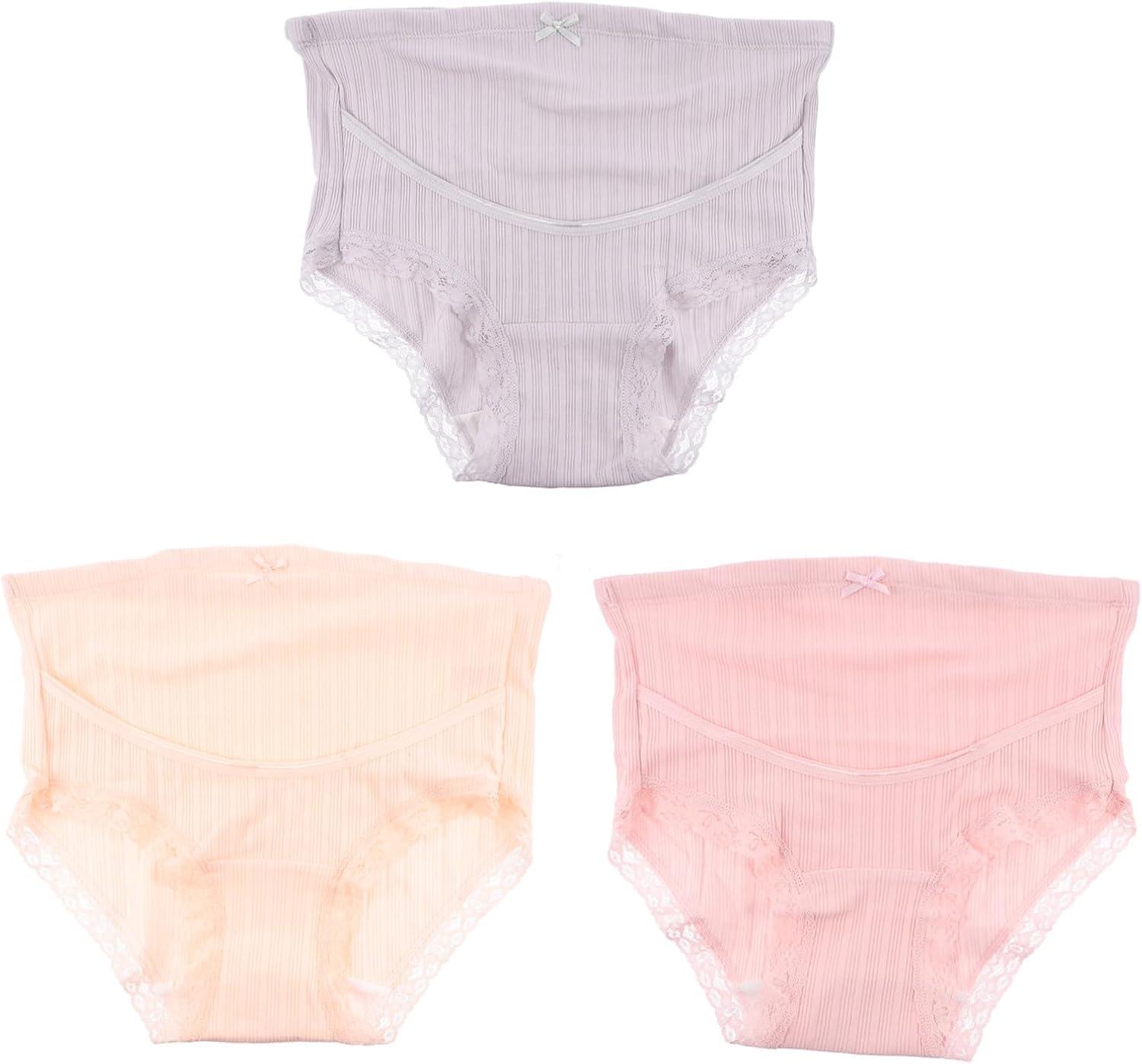 3Pcs Maternity High Waist Panties for Pregnant Women Cotton Briefs Adjustable Shorts for Comfortable Wear for Daily Use image number 5