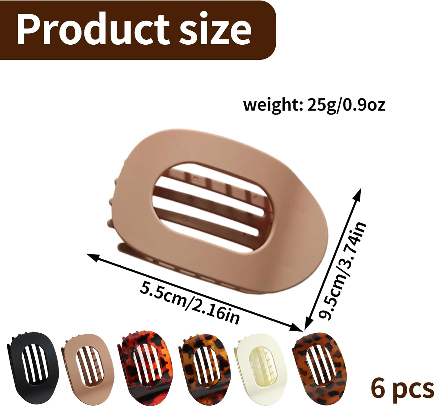 Pack of 6 Flat Hair Clips, Flat Hair Clips, Flat Hair Clips for Women, Girls Hair image number 2