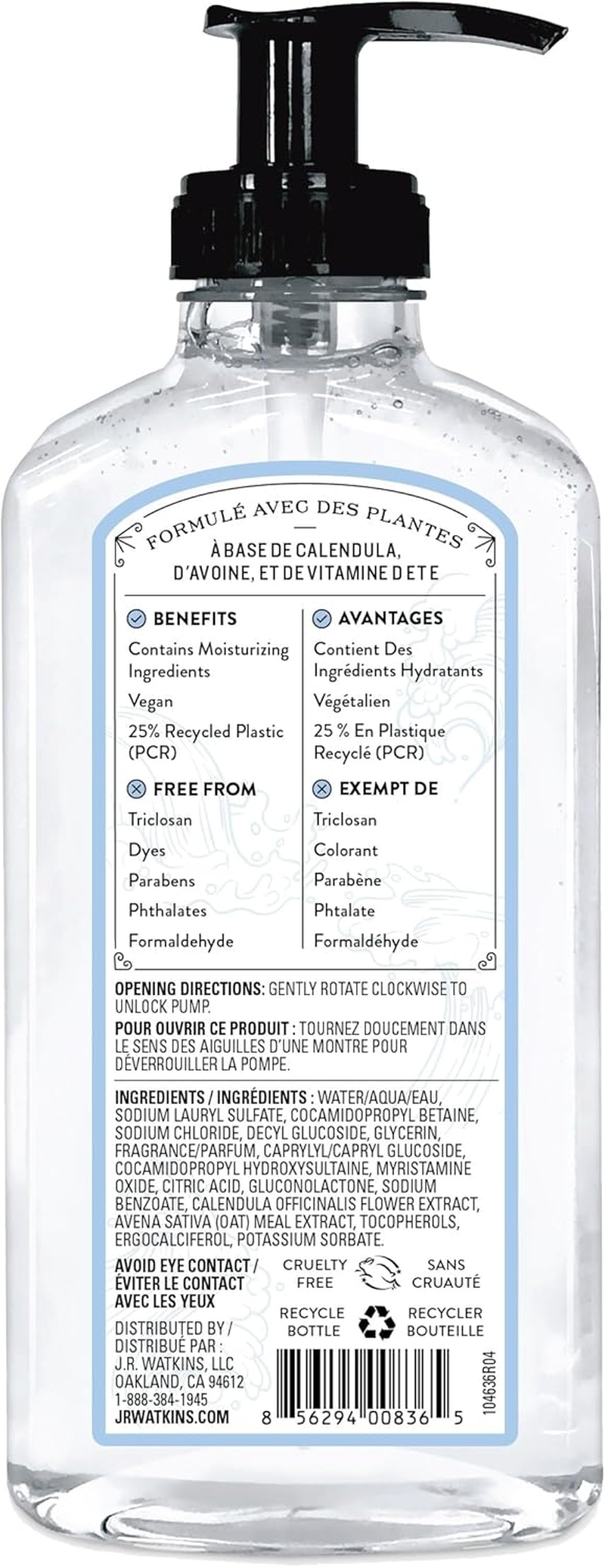 JR Watkins - Liquid Hand Soap Ocean Breeze - 11 Fl. Oz. image number 4