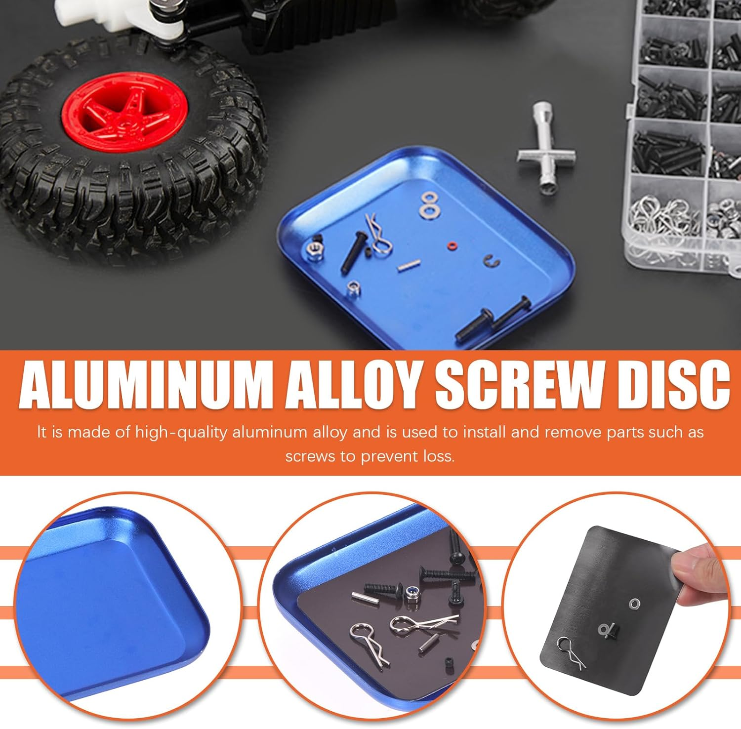 Tanstic 502Pcs Universal RC Screw Kit, RC Repair Tool Kit with Magnetic Screw Tray Hardware Fasteners Compatible with Traxxas Axial Redcat HPI Arrma Losi 1/8 1/10 1/12 1/16 Scale RC Cars Crawler image number 1