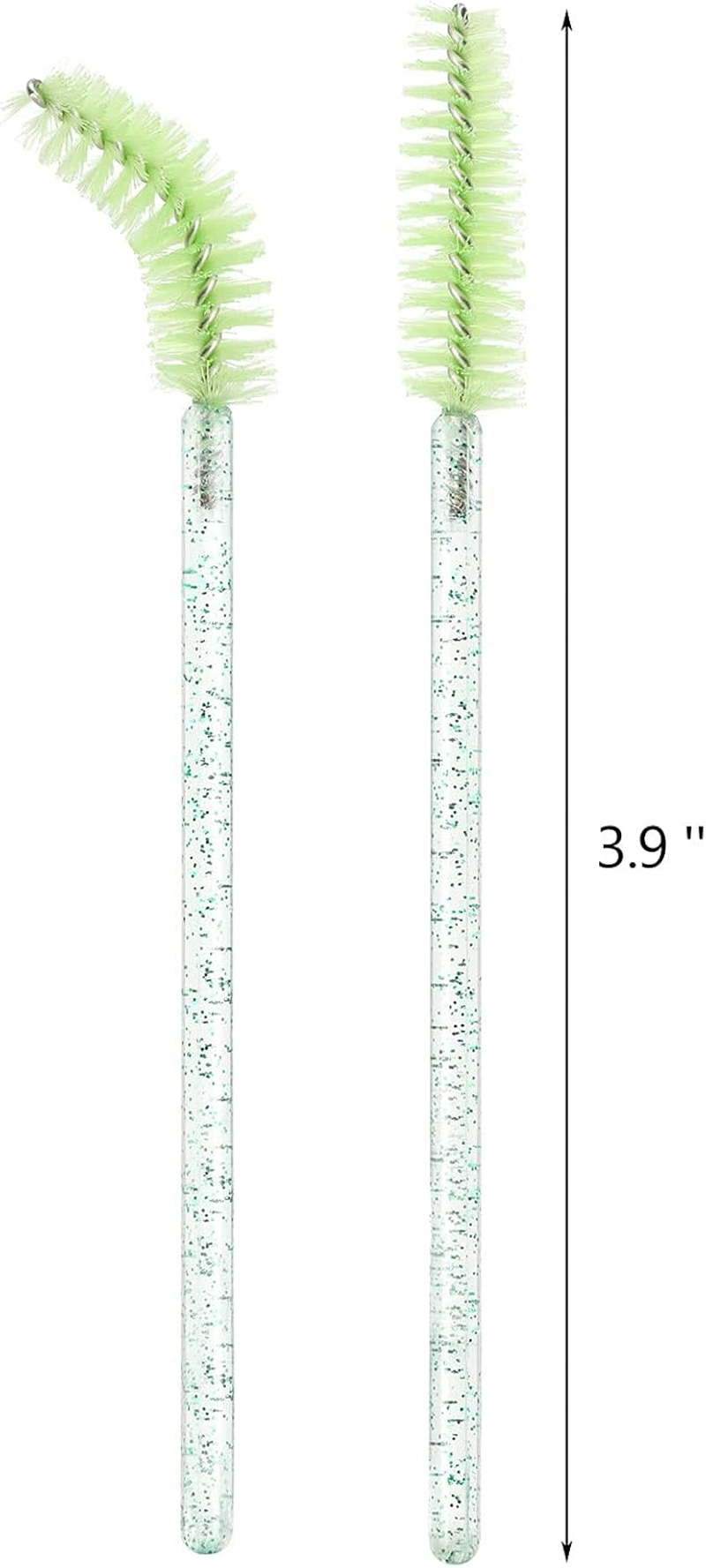 500 Disposable Mascara Wands Eyelash Brush Spoolies for Eyebrow Eye Lash Extension Pink - Black image number 2