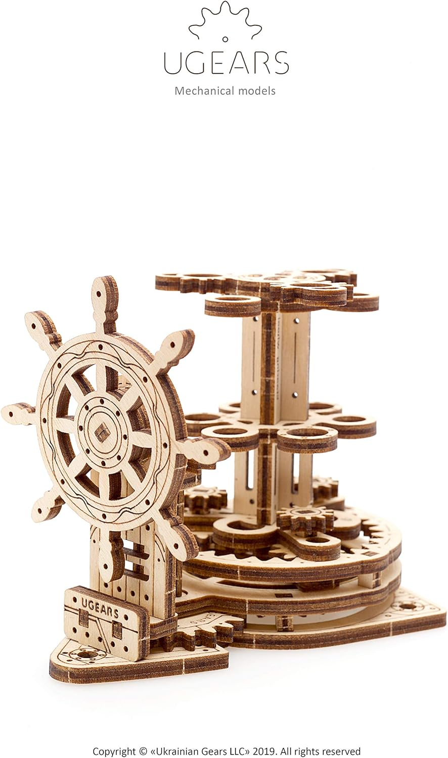 Ugears Mechanical Wheel Organizer Model Set image number 5