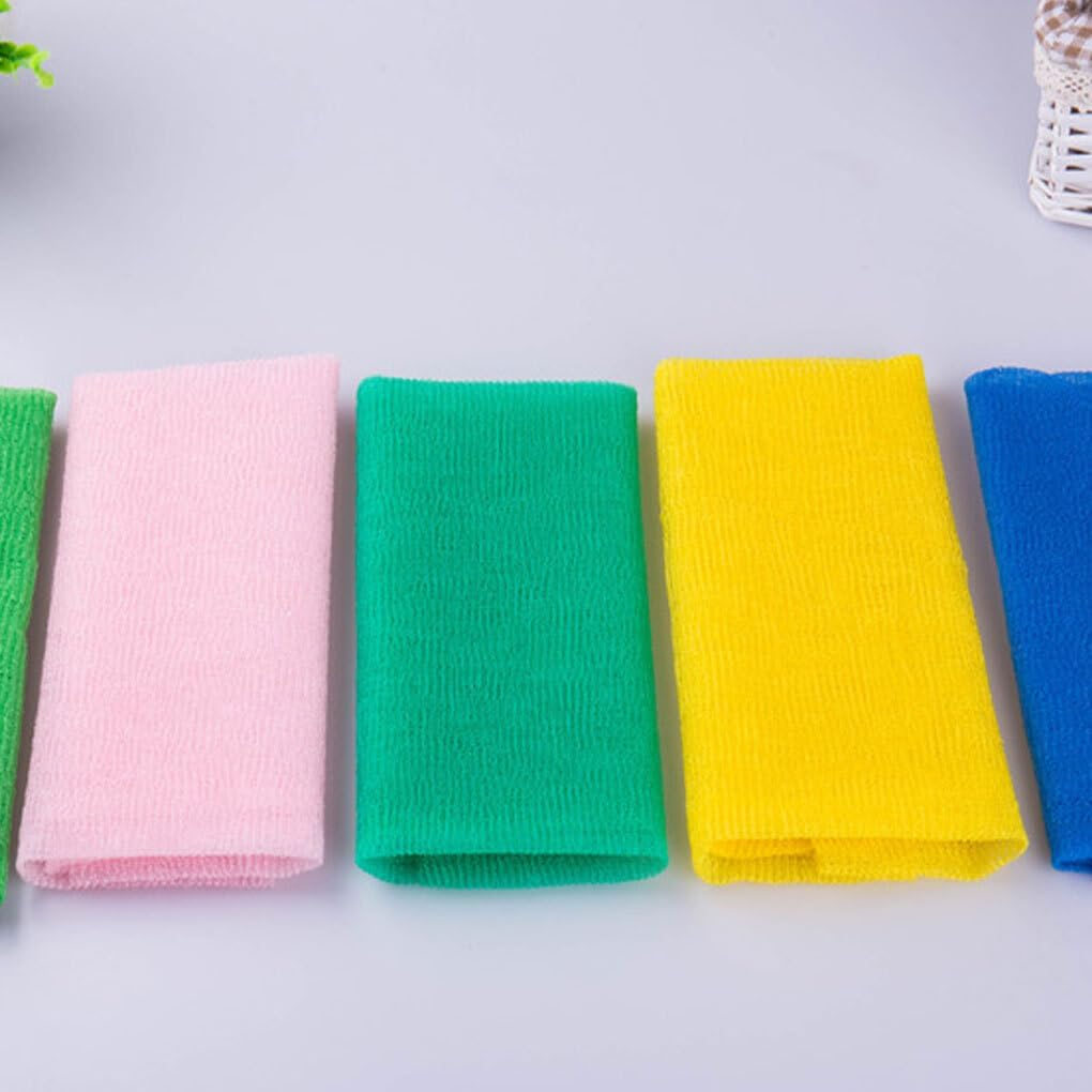 Stay Fresh and Rejuvenated with Soft and Comfortable Washcloth Towel Easy to Clean Nylon Exfoliating Washcloth Towel, White - Pink image number 6