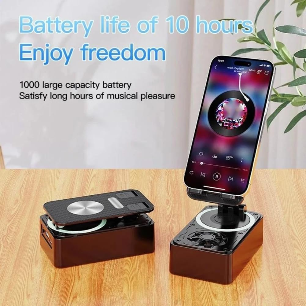 Peakloong Bluetooth Speaker Mobile Phone Holder Outdoor Mini Desktop Folding Lazy Holder Home Audio 2 in 1 image number 6