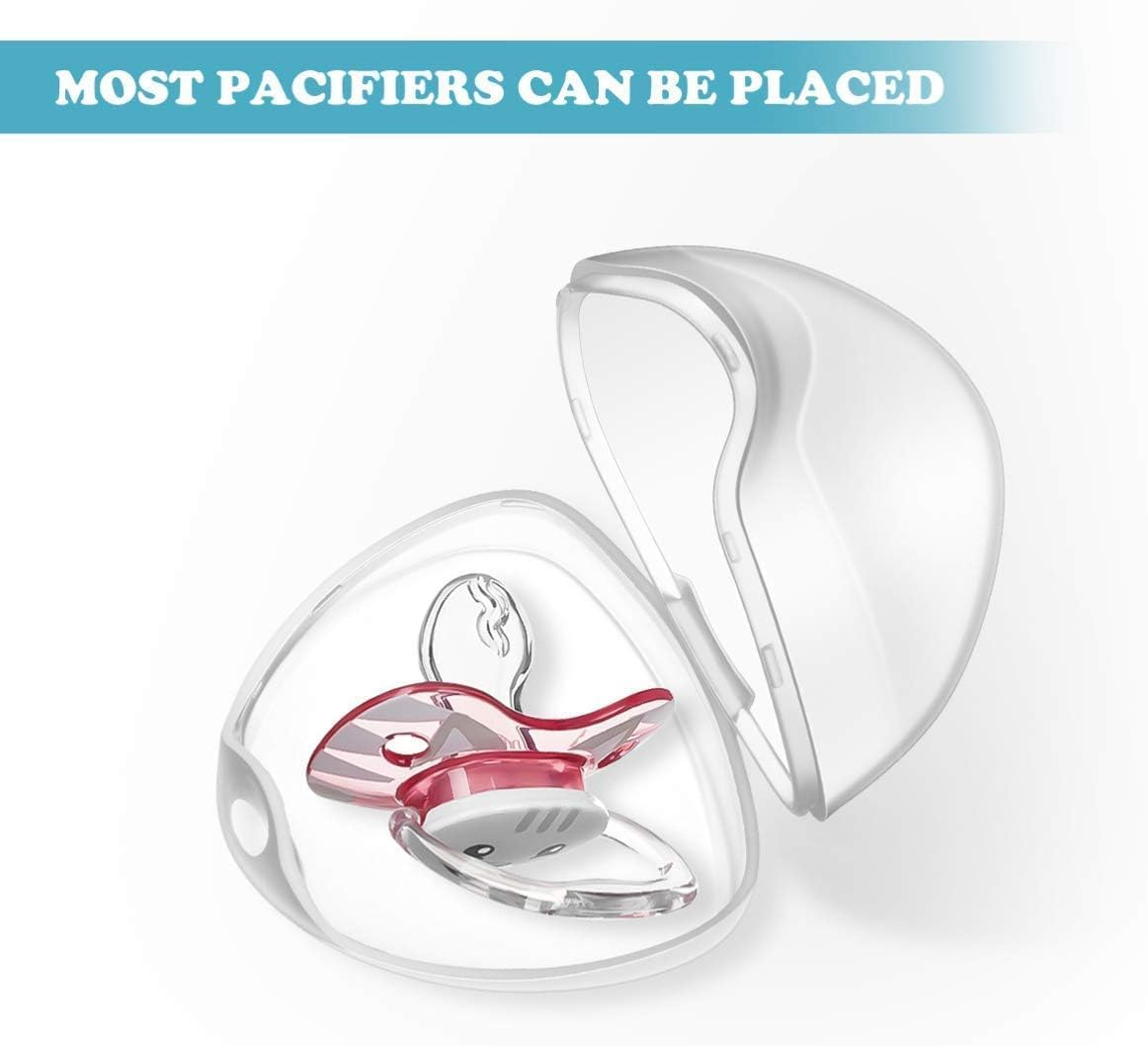 4PCS Pacifier Storage Box Clear Pacifier Holder Nipple Shield Case for Baby Infant Newborn Toddler Outdoor Travel Pacifier Holder image number 1