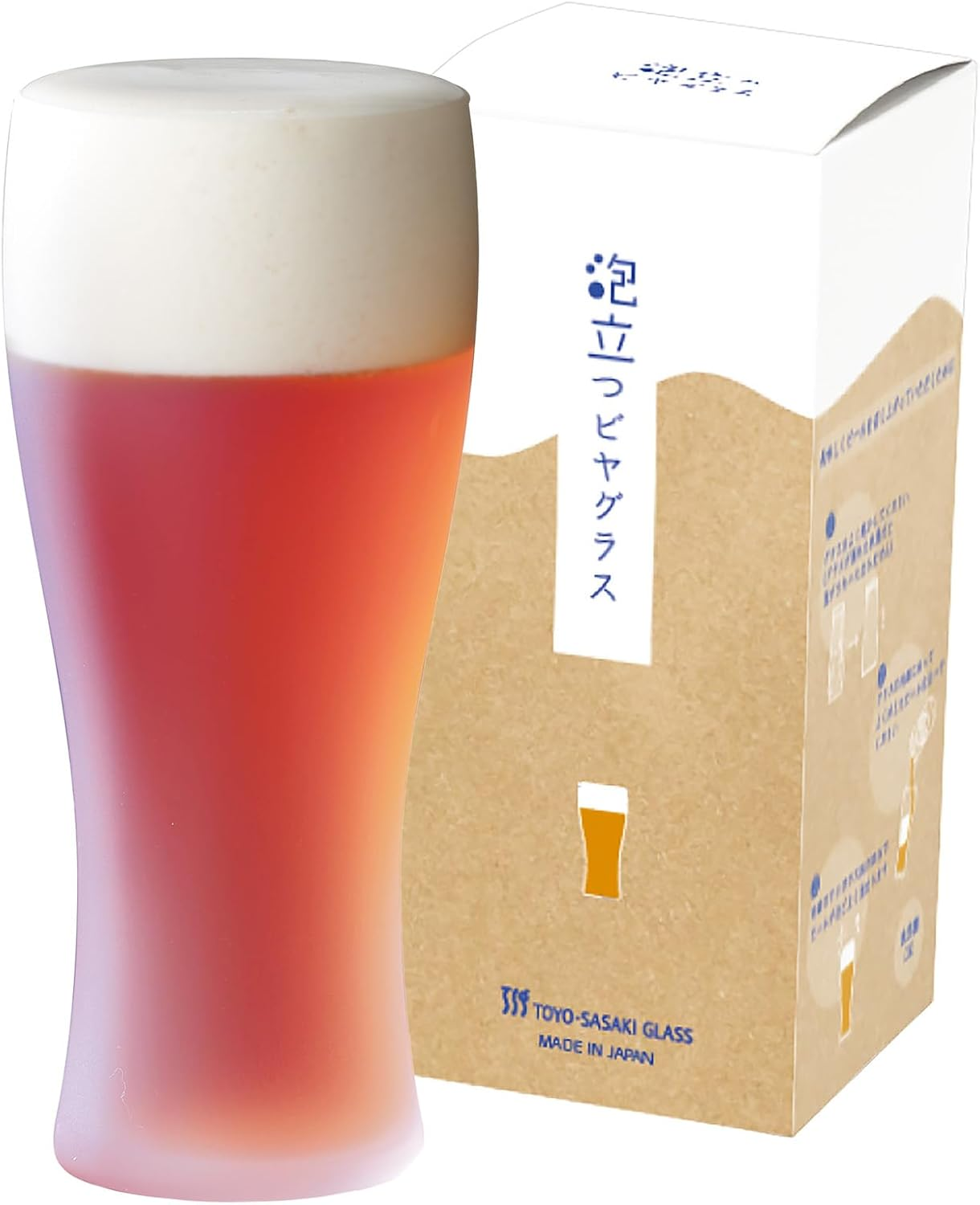 Toyo Sasaki Glass Beer Glass, Frothing Beer Glass, Tumbler, 12.2 Fl Oz (360 Ml), Made in Japan, Dishwasher Safe, Glass Cup, Cup, Gift, Present, Respect for the Aged Day, Father'S Day, Mother'S Day,