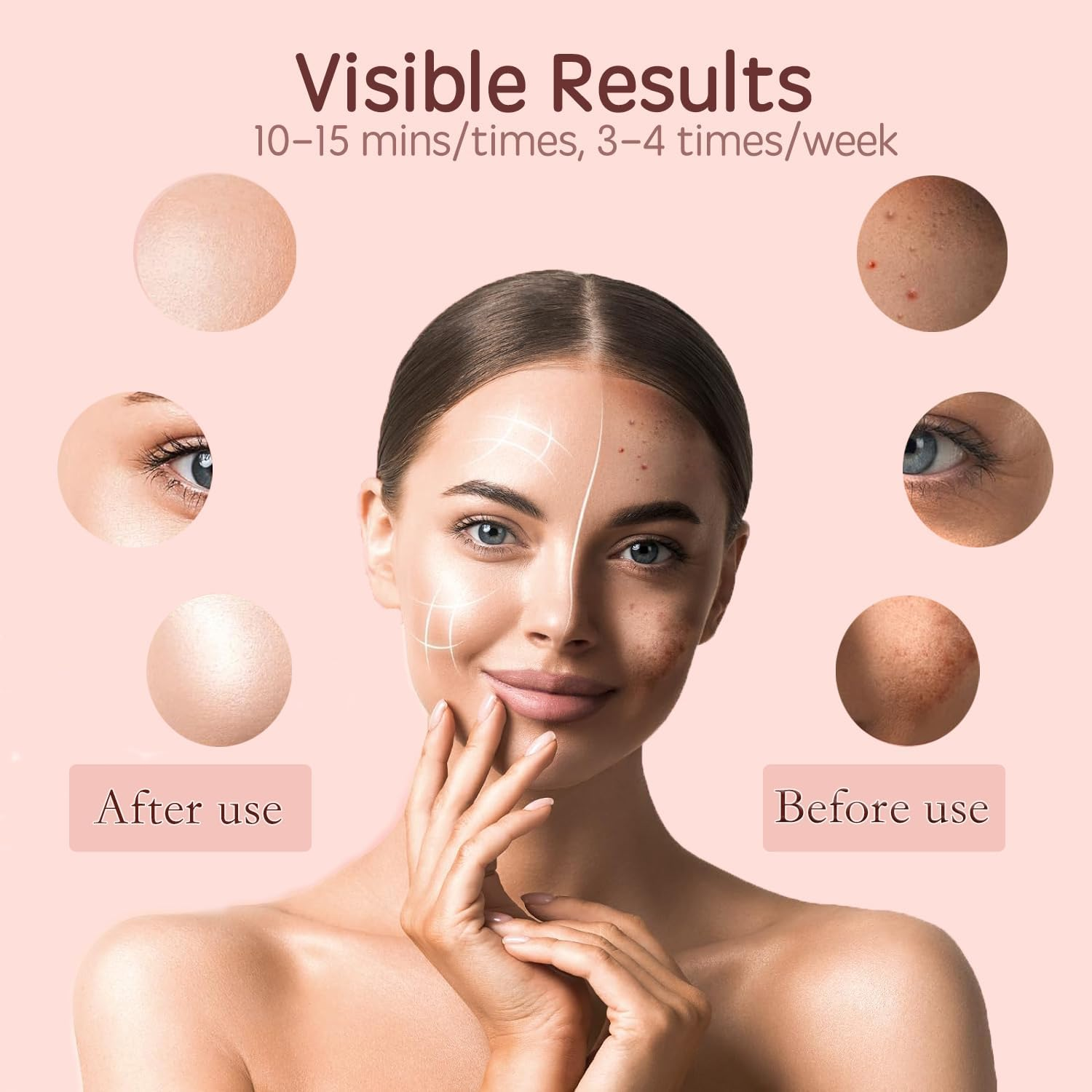 SBERAY Red Light Therapy Face Mask, 7 Colors LED Face Mask, Portable Rechargeable LED Mask Light Therapy Facial Skin Care Device for Anti-Aging at Home, Salon, Travel image number 2