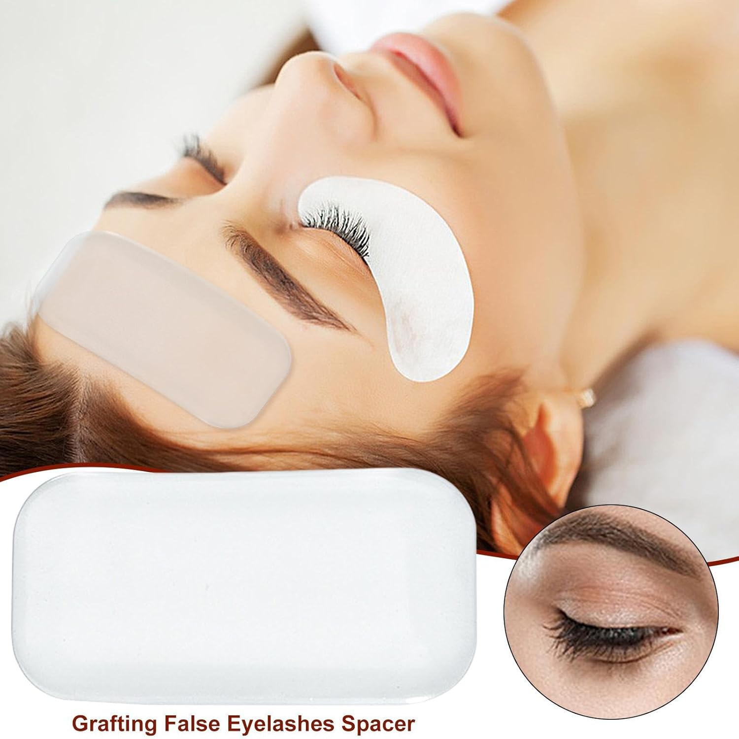 Eyelash Extension Pads, Eyelash Extensions Supplies Loose Lash Holder Pad, Skin-Friendly Silicone Eyelashes Forehead Sticker for Women Pochy image number 1